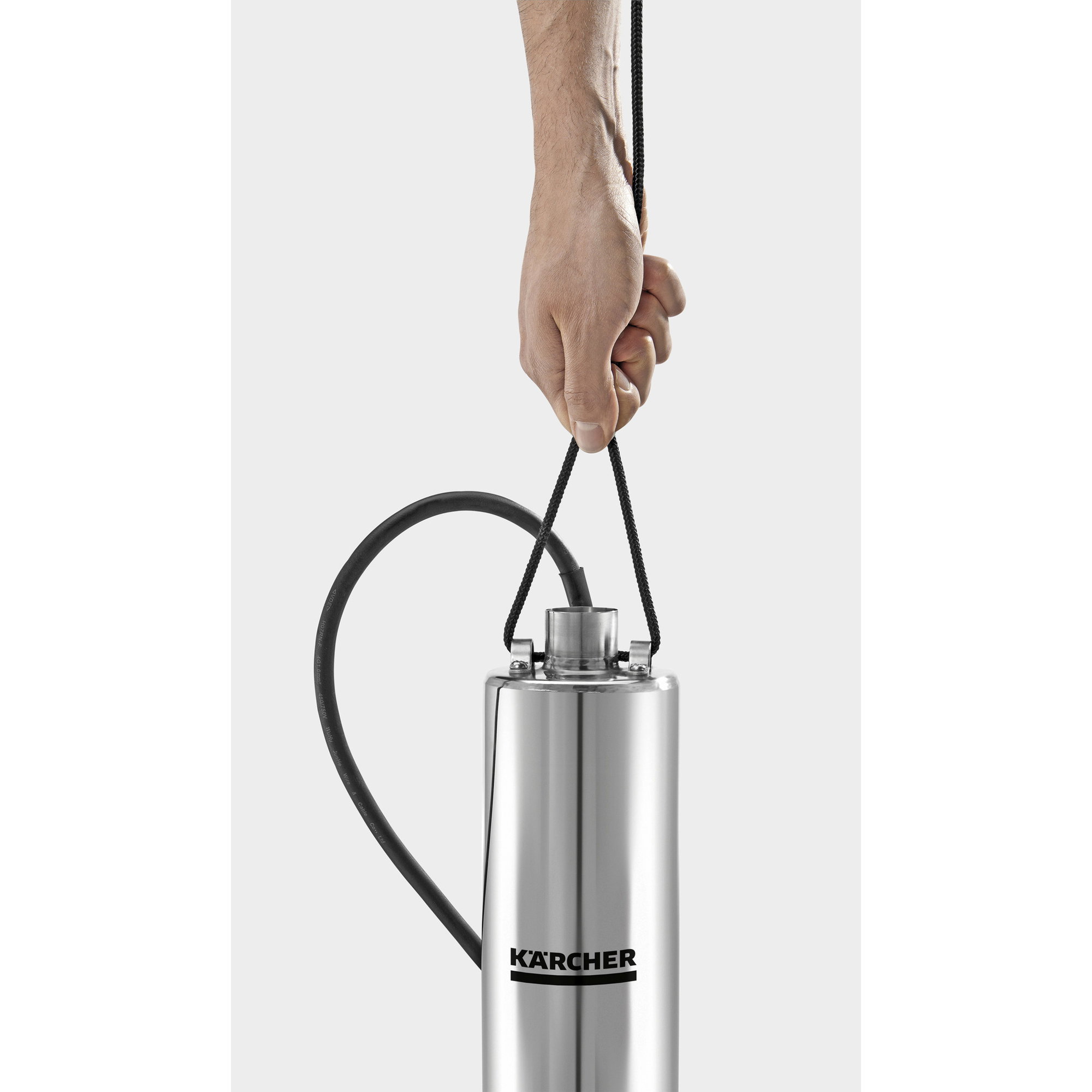unterwasserpumpe, handpumpe, stahl, kabel, griff