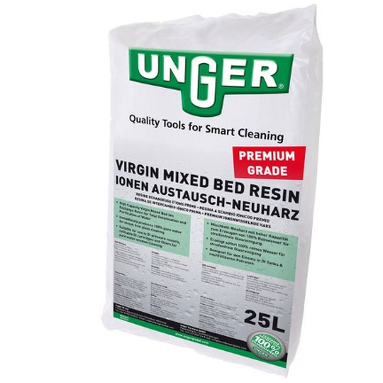 Unger DIB25 mixed bed resin 25 liter bag