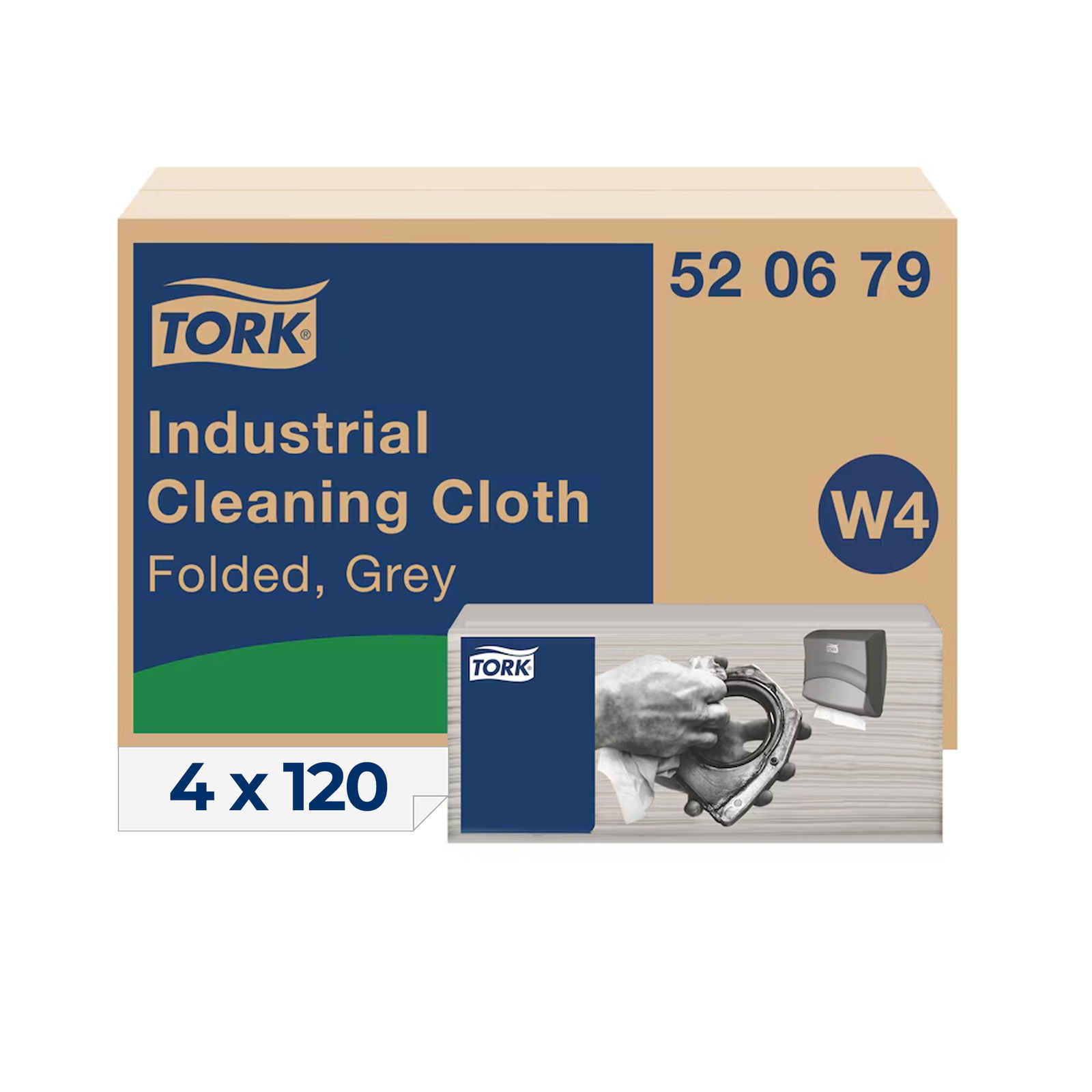 Tork 520679 W4 Reinigungstücher Industrie 1-lagig Vlies