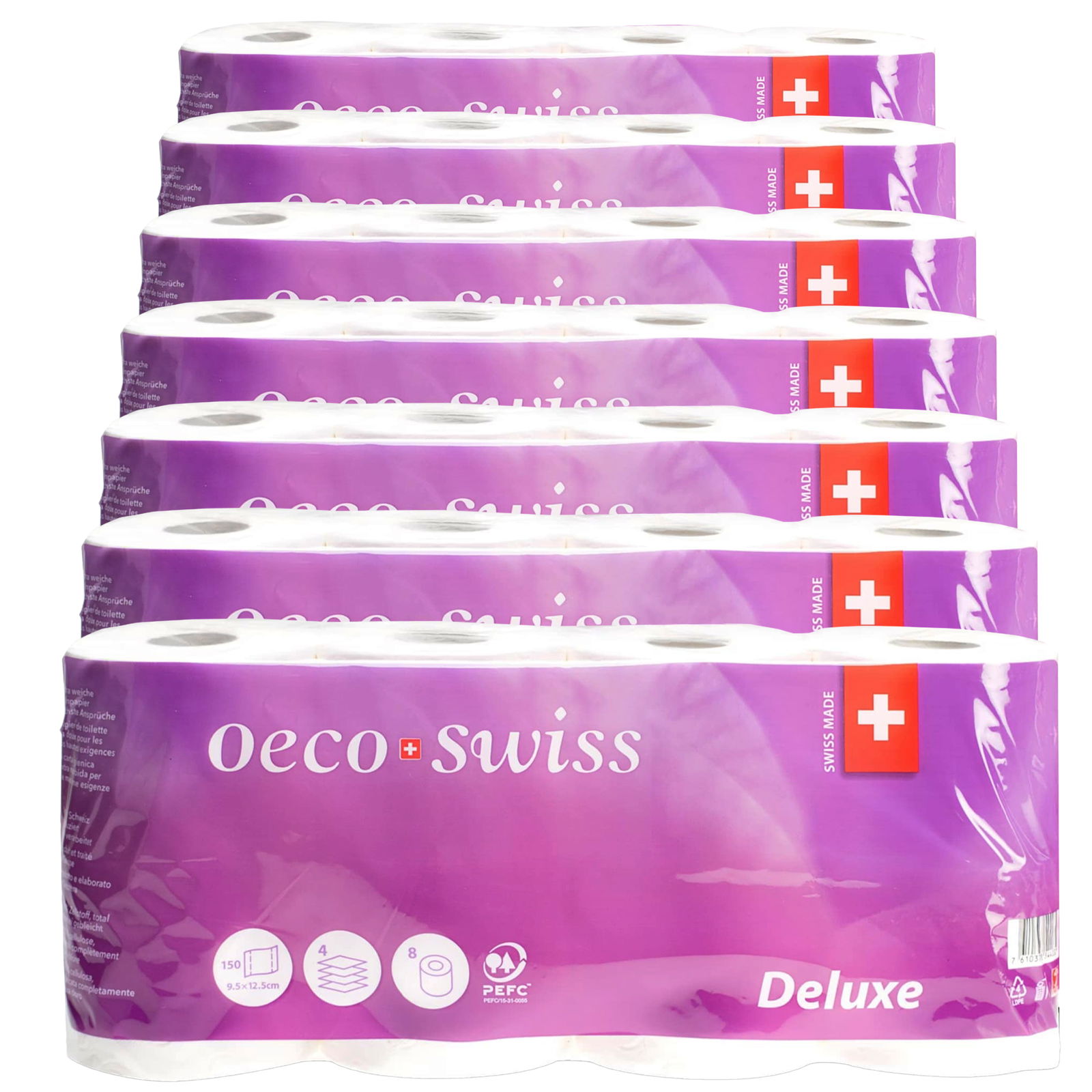 Oeco Swiss carta igienica Deluxe 4 veli 150 strappi