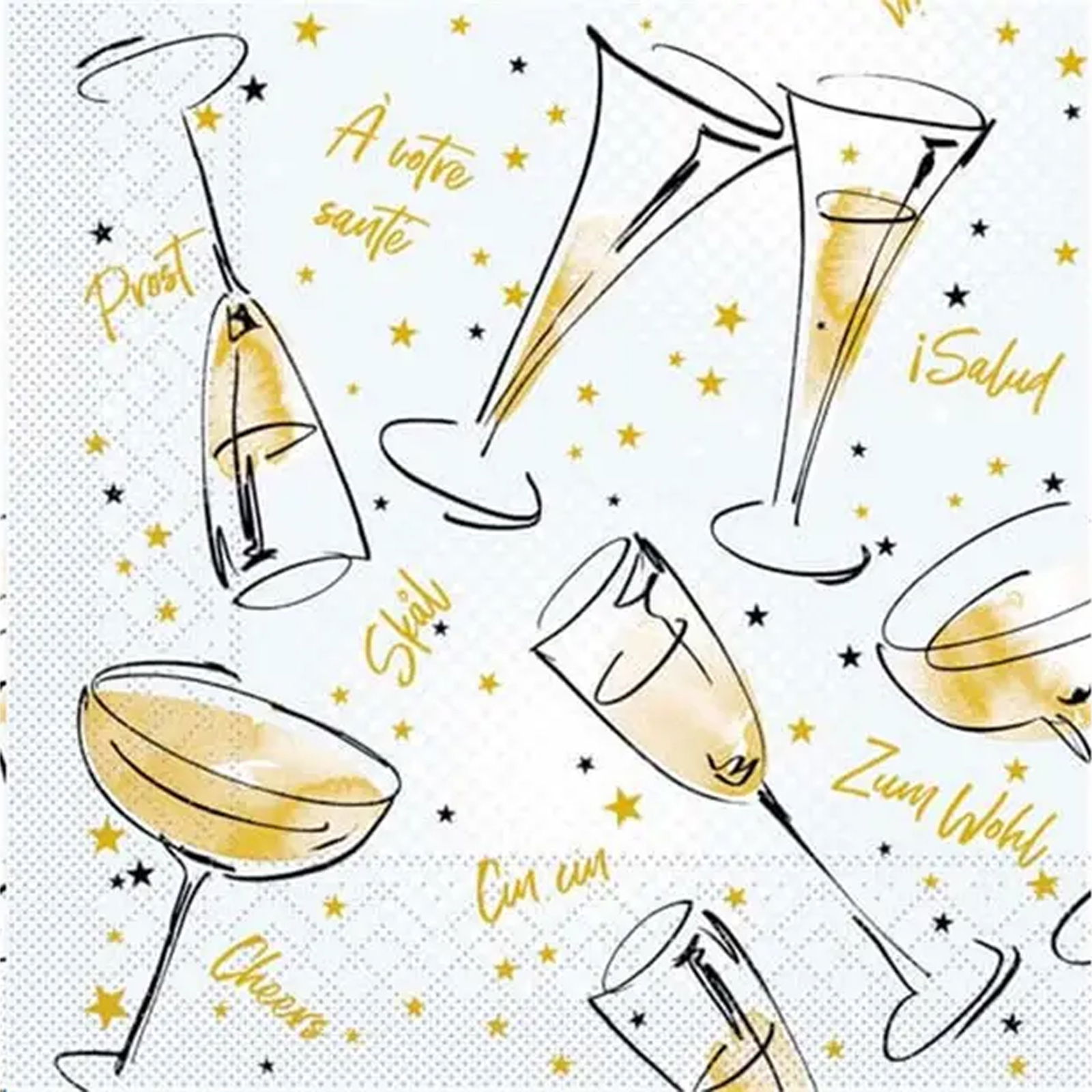 Servietten Tissue 33x33cm 1/4 Falz “Cheers”