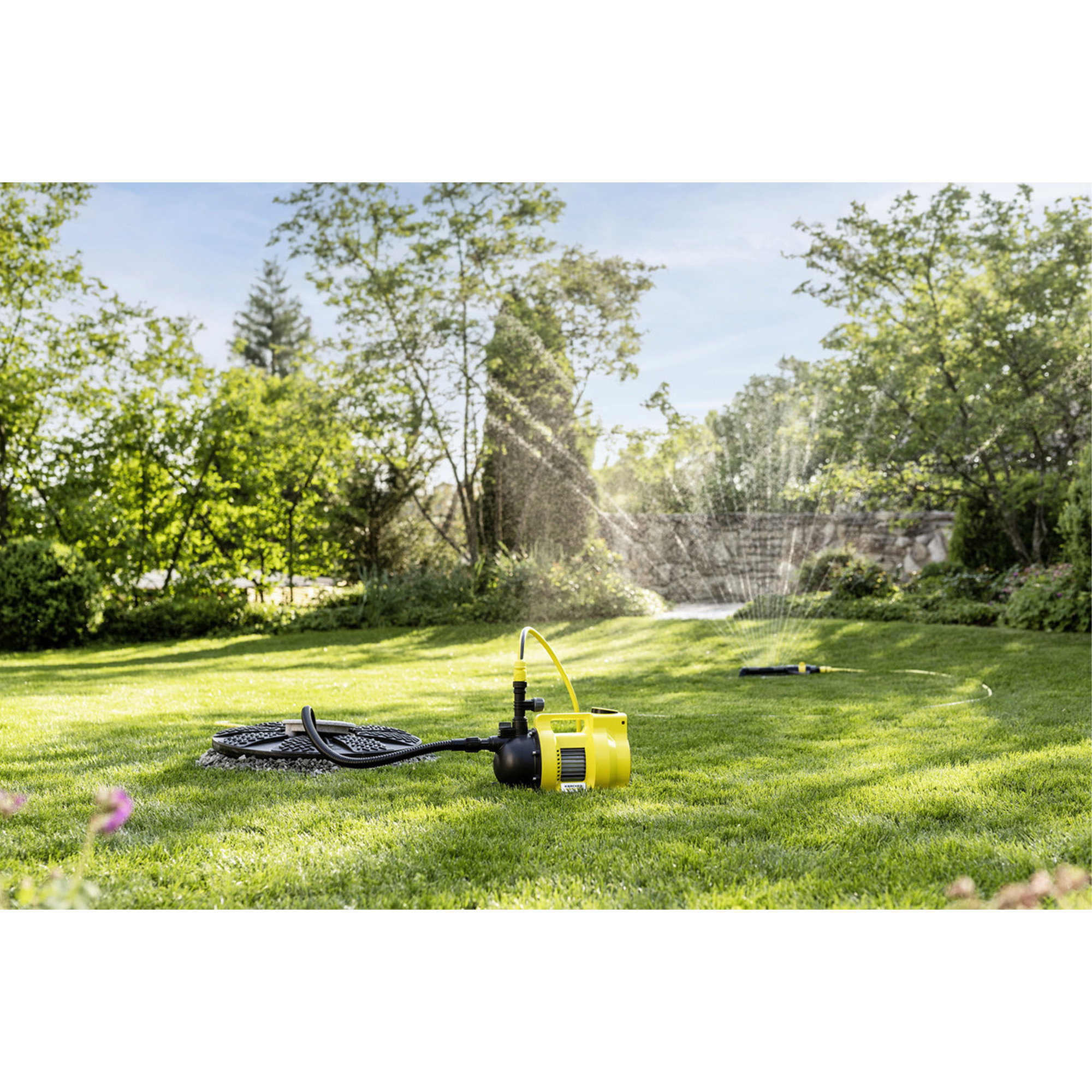 Landschaft, Garten, Bewässerungssystem, Sprinkler, Garden equipment