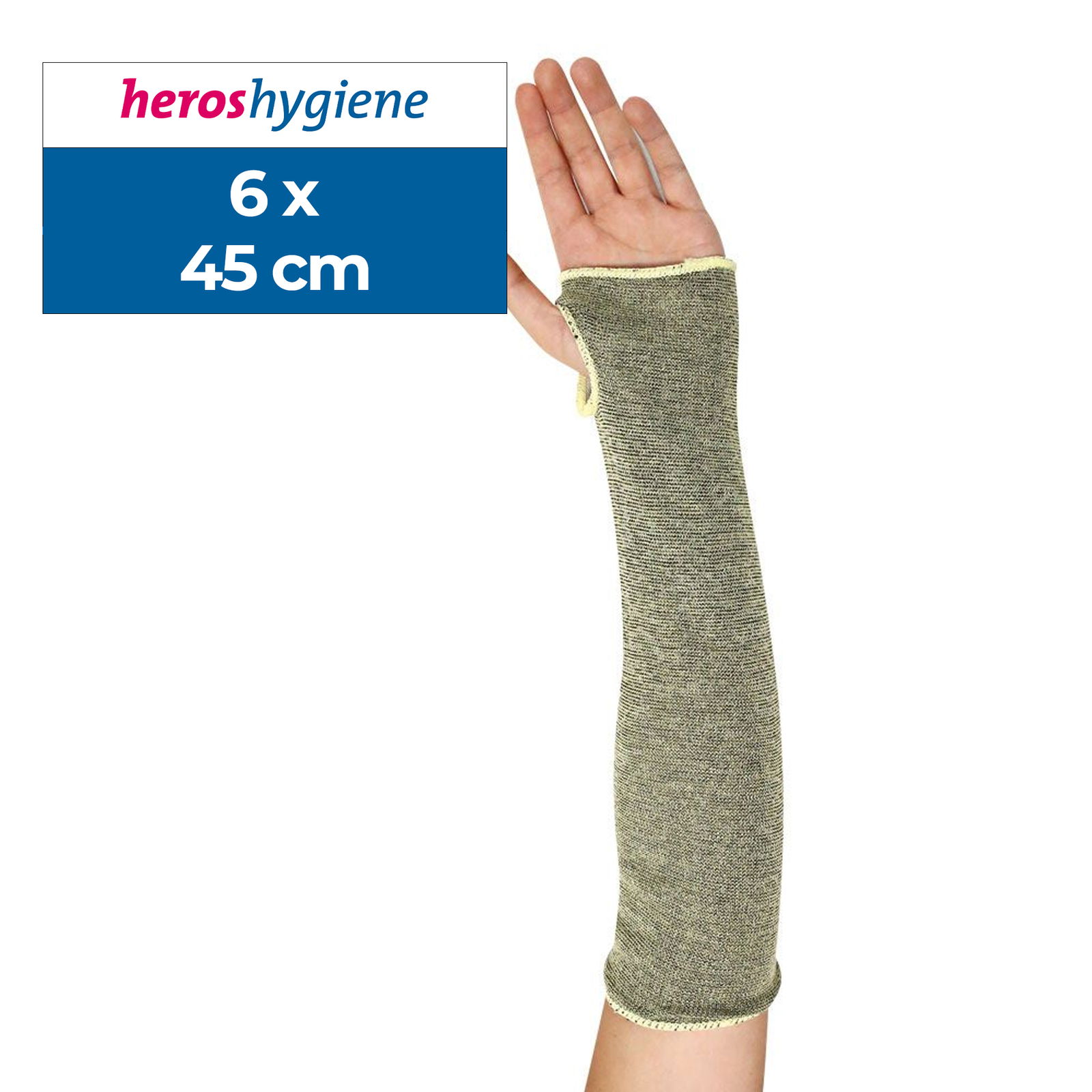 Cut protection arm sleeve with thumb hole