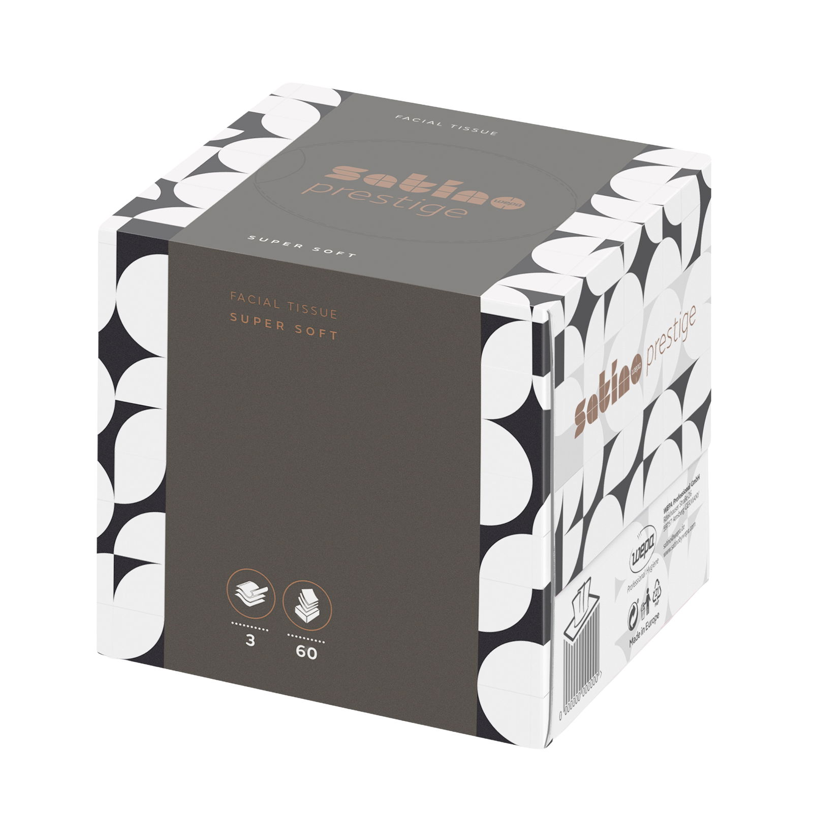 Satino Prestige 210600 fazzoletti di carta cubo 3 veli cellulosa