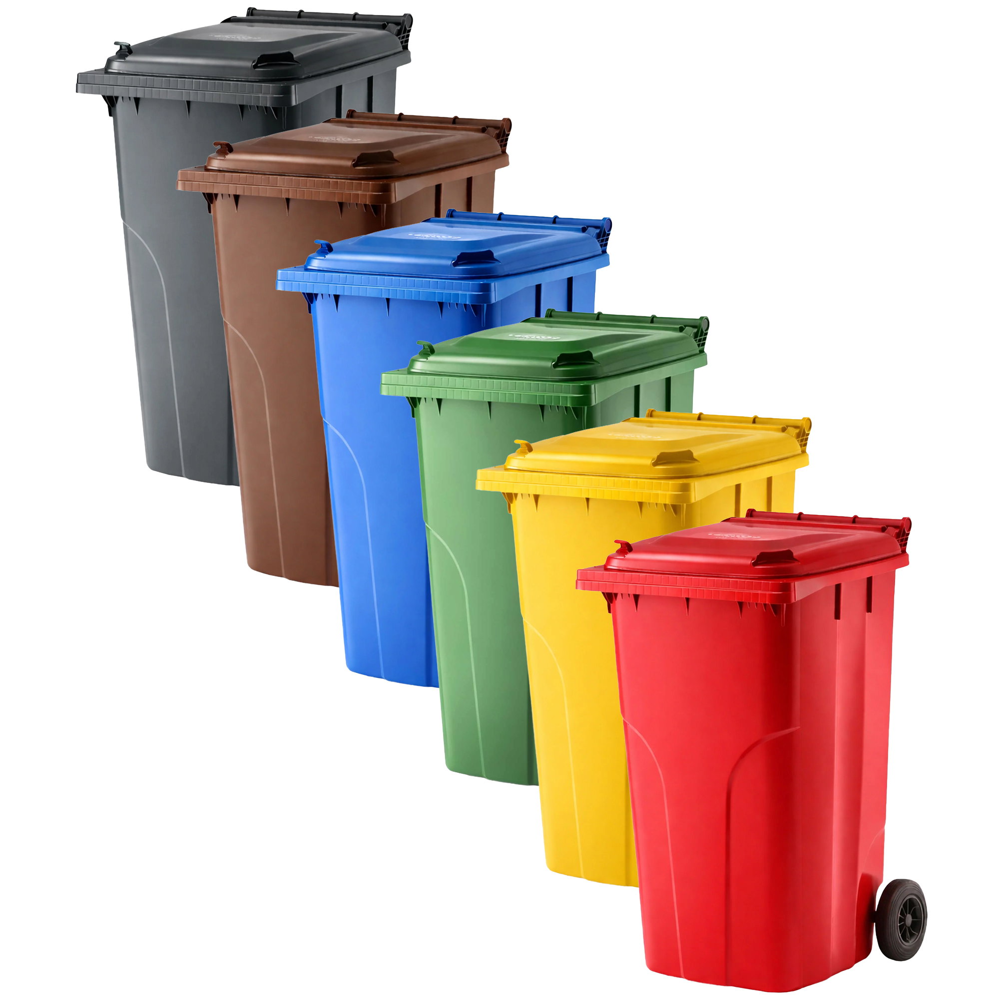 Kunststoffbehälter 240 Liter | mit Deckel | Vercon