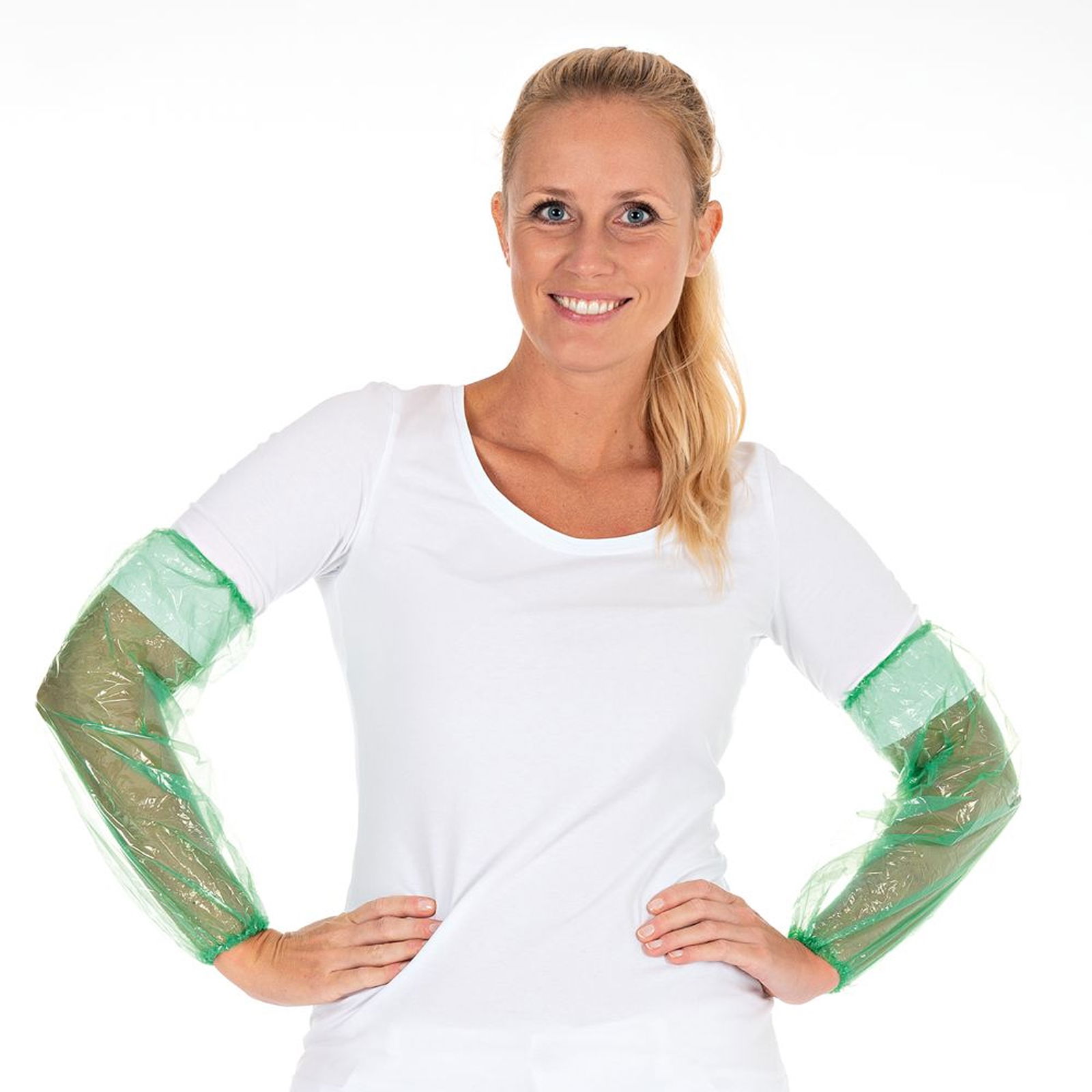 Ärmelschoner Grün Light Polyethylen