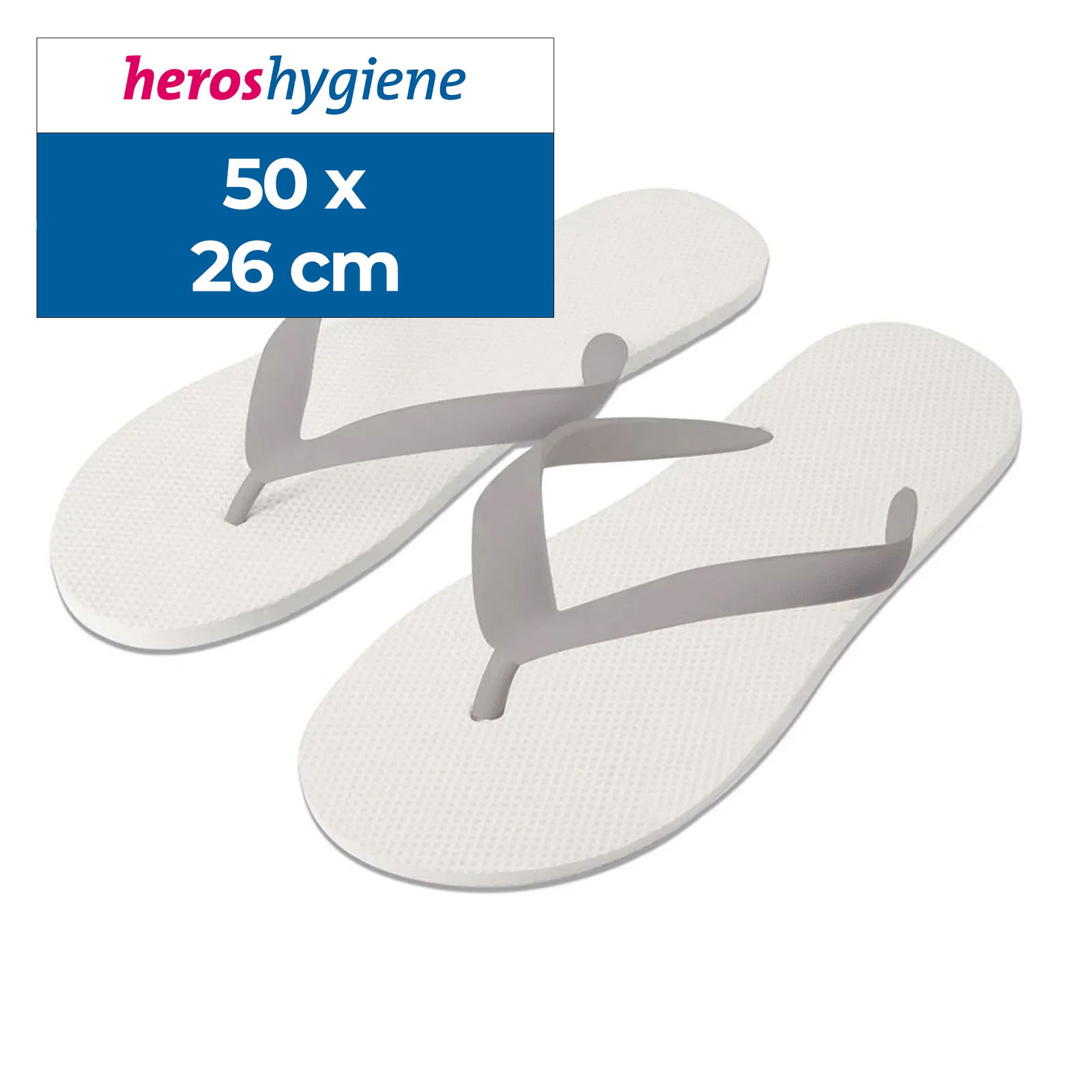 Ciabatte da hotel in plastica bianche 26 cm