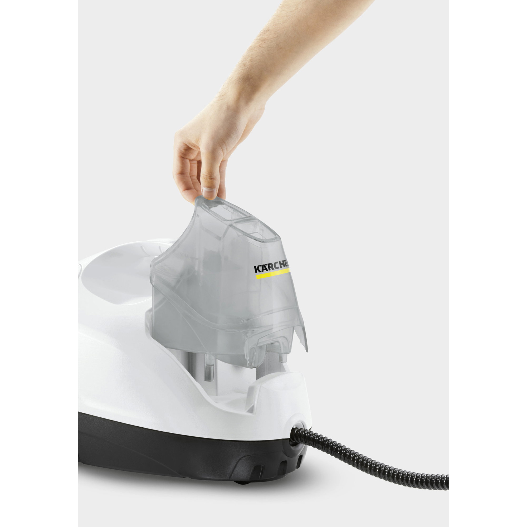 Dampfstrahler, Klarer Aufsatz, Transparenter Tank, Handgriff, Karcher Markenkomponente
