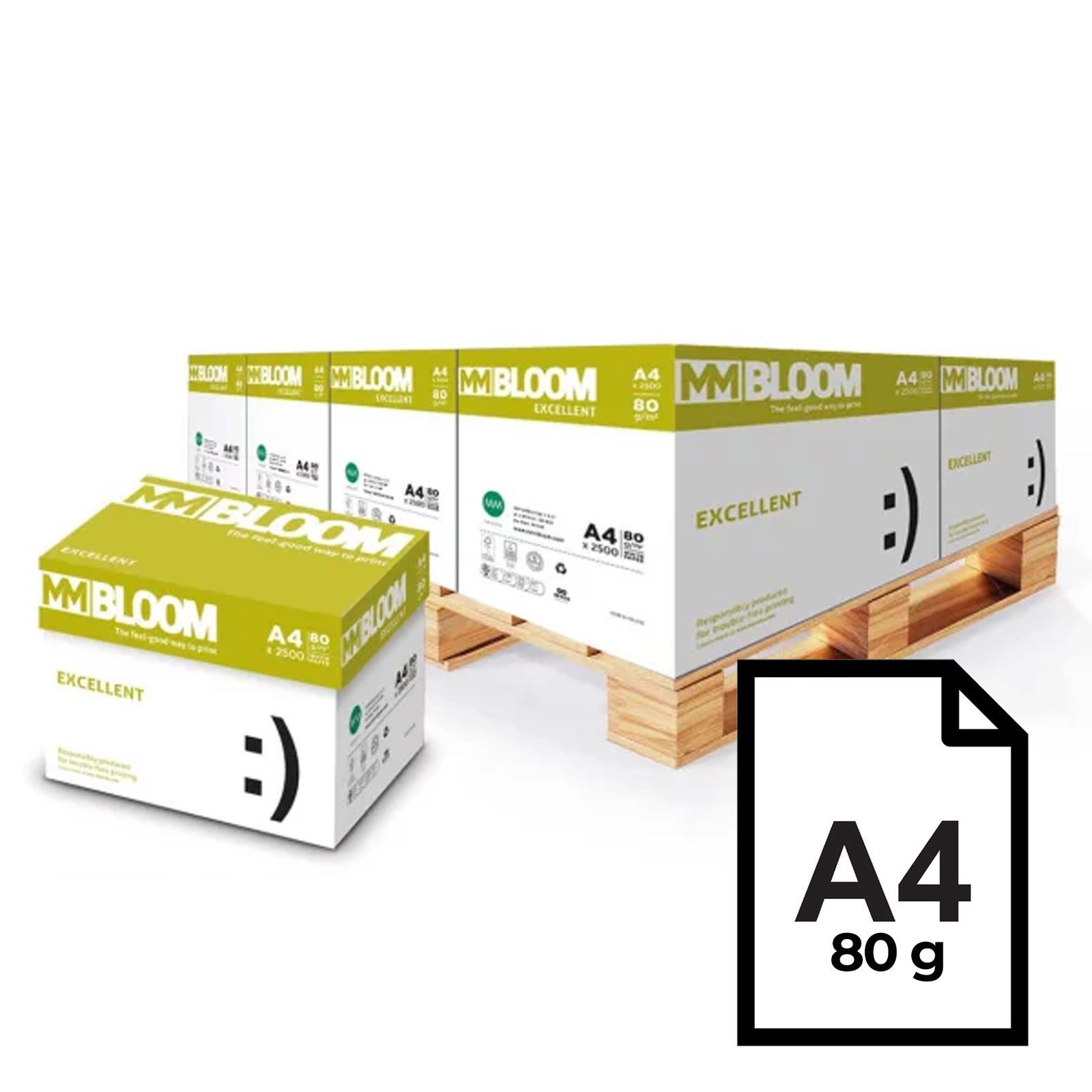 Copy paper MM Bloom Excellent | A4 | 80 g | quarter pallet