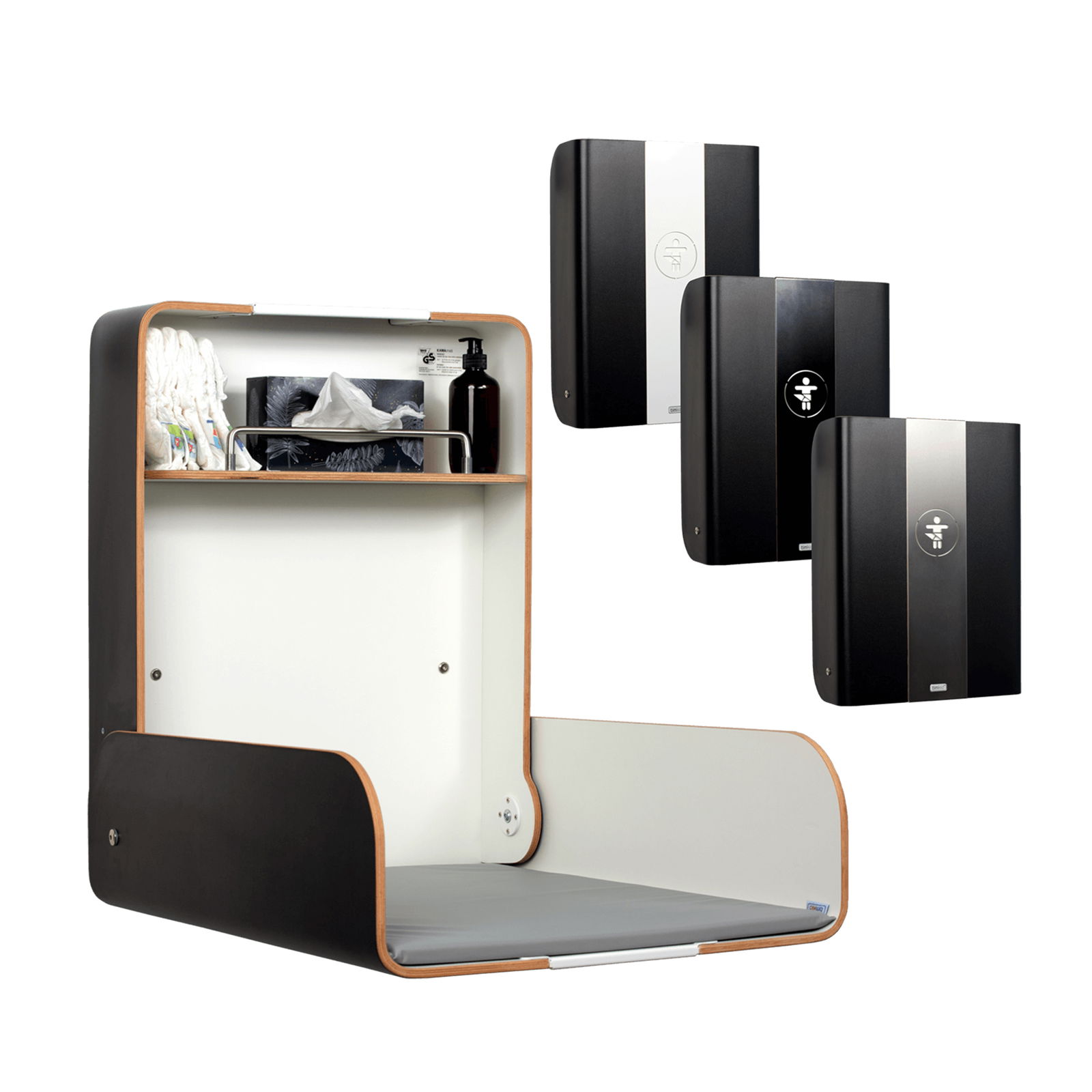 timkid KAWAmaxi Wickeltisch schwarz