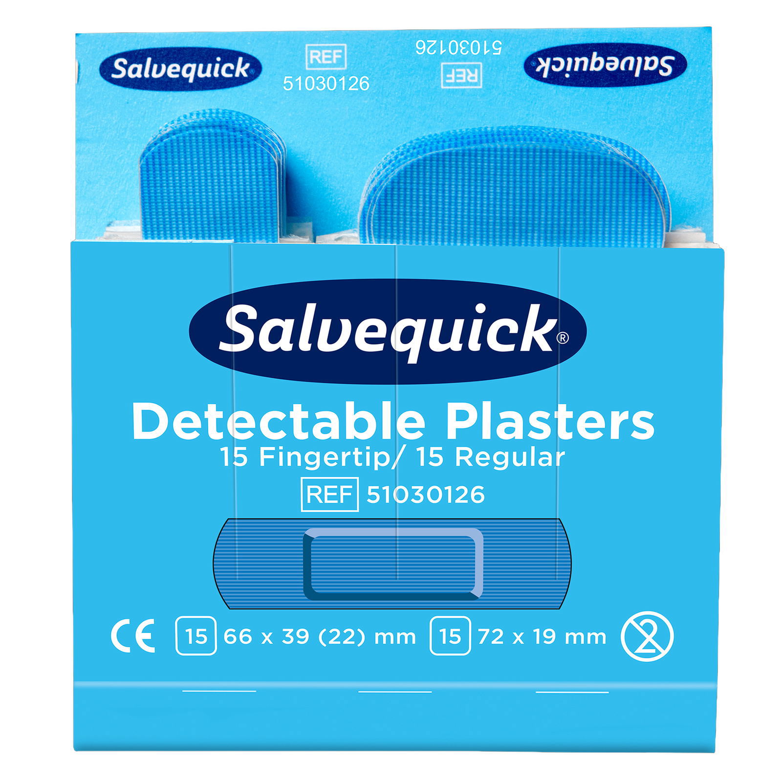 Cerotto blu rilevabile Salvequick Cederroth 51030126