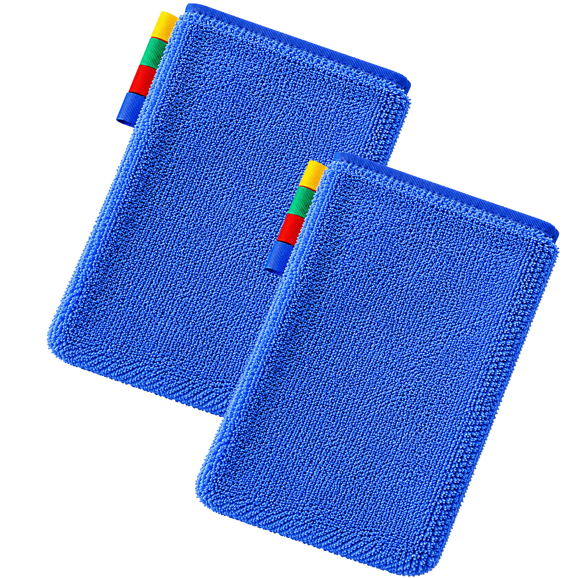 Blue microfibre cleaning glove