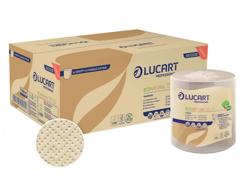 Rotoli di asciugamani Lucart Professional 861170 EcoNatural 155 ID