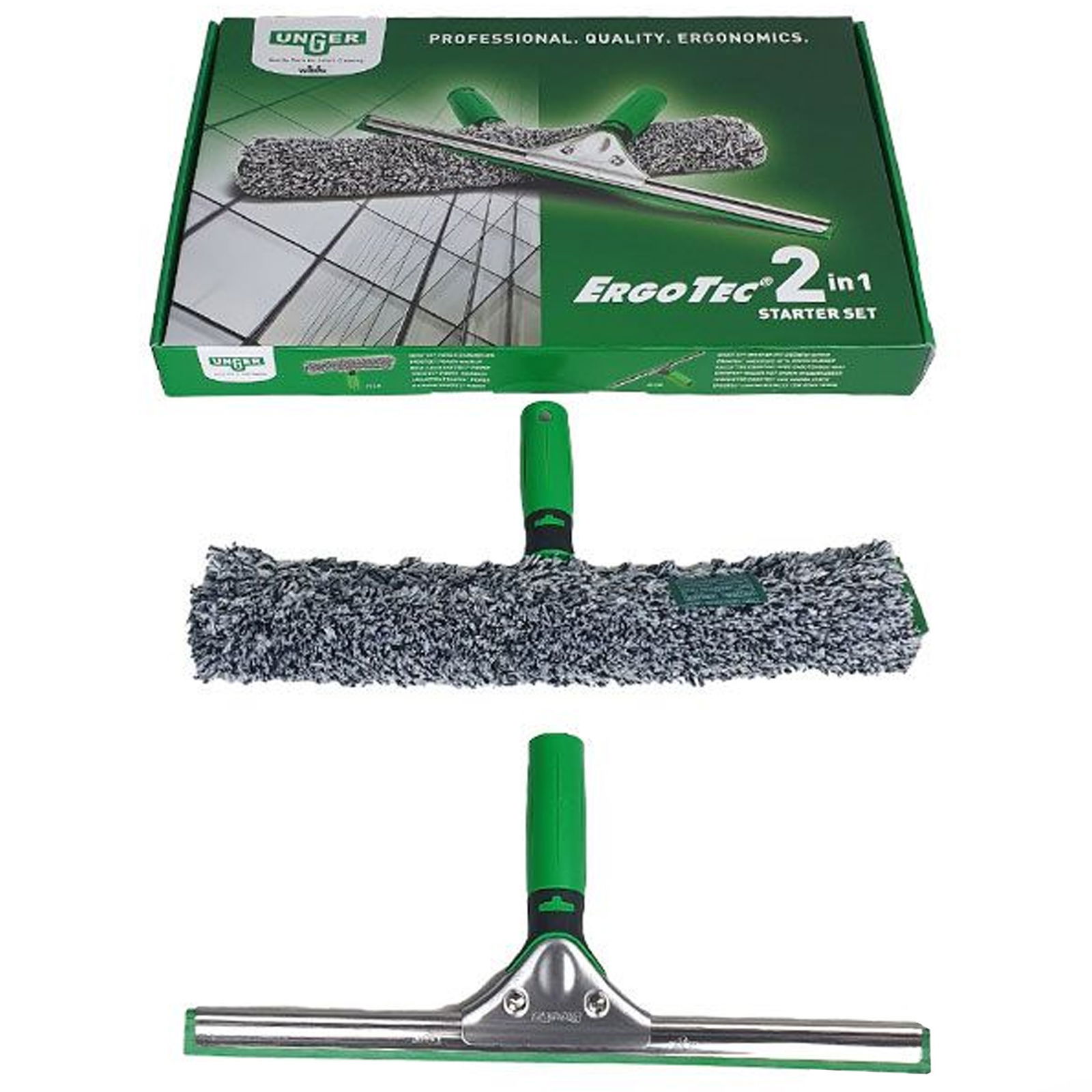 Unger glass cleaning set ErgoTec 2in1 starter set