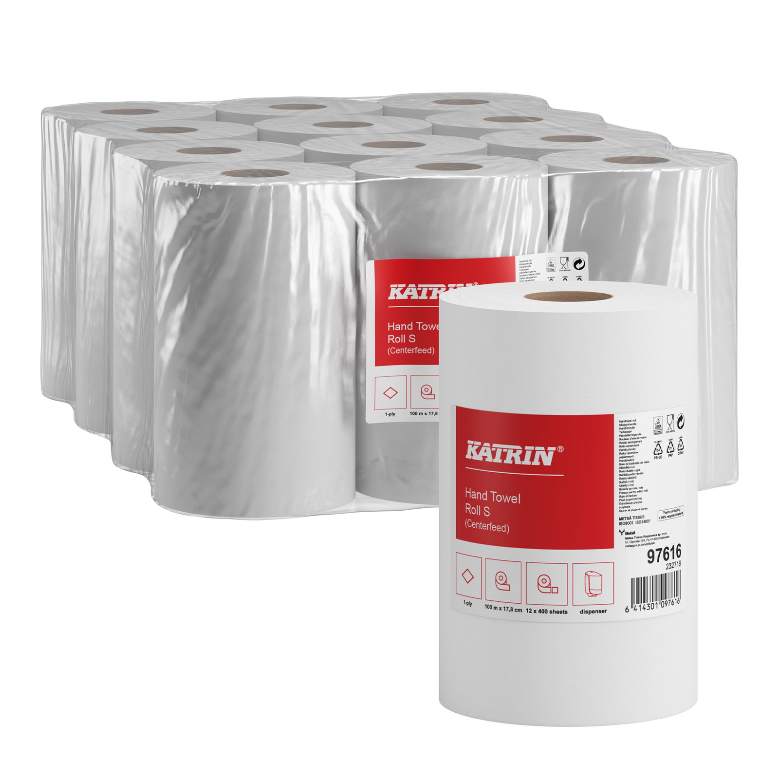 KATRIN 97616 Centerfeed Handtuch-Mehrzweckrolle S