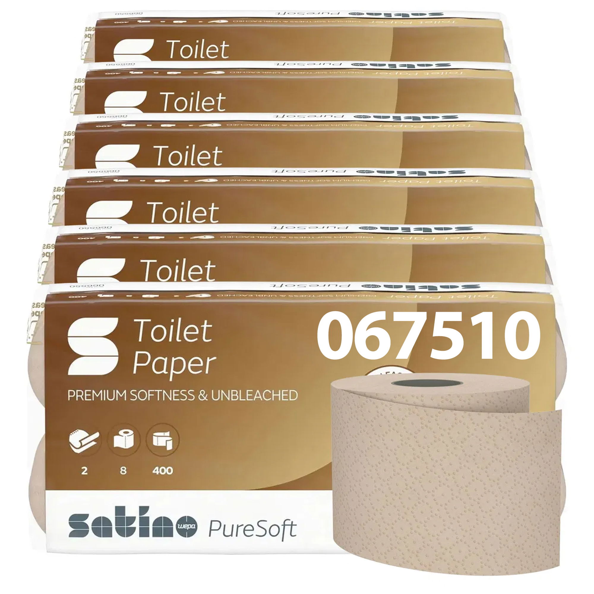 Toilettenpapier | 2-lagig | Recycling | 400 Blatt | satino PureSoft