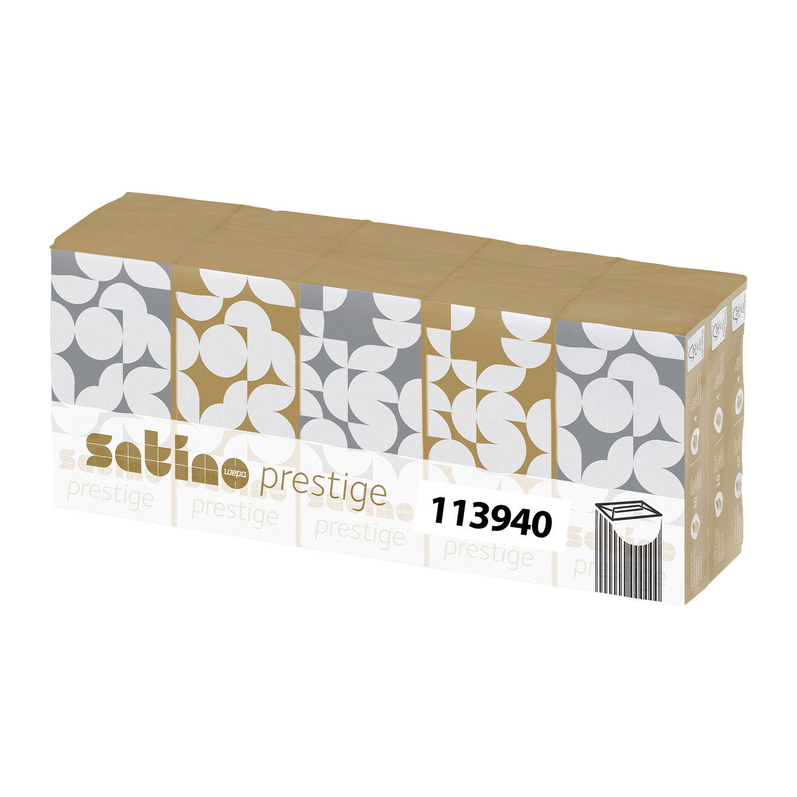 113940 Satino Prestige mouchoirs 4 plis cellulose