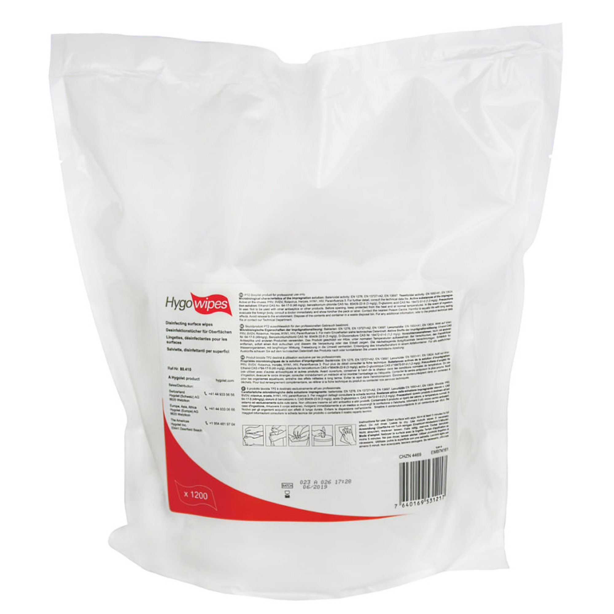 Salviette disinfettanti | confezione di ricarica | Hygolet Hygowipes