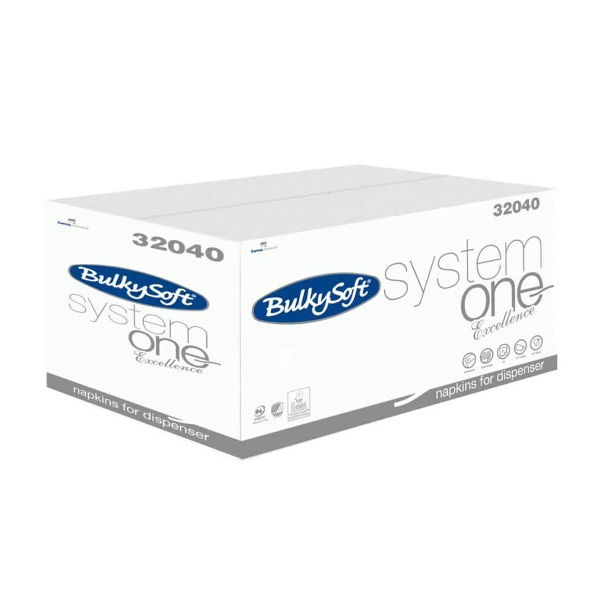 Spenderservietten 1/2 Falz | Zellstoff | 21 x 16 cm | BulkySoft 32040 System One