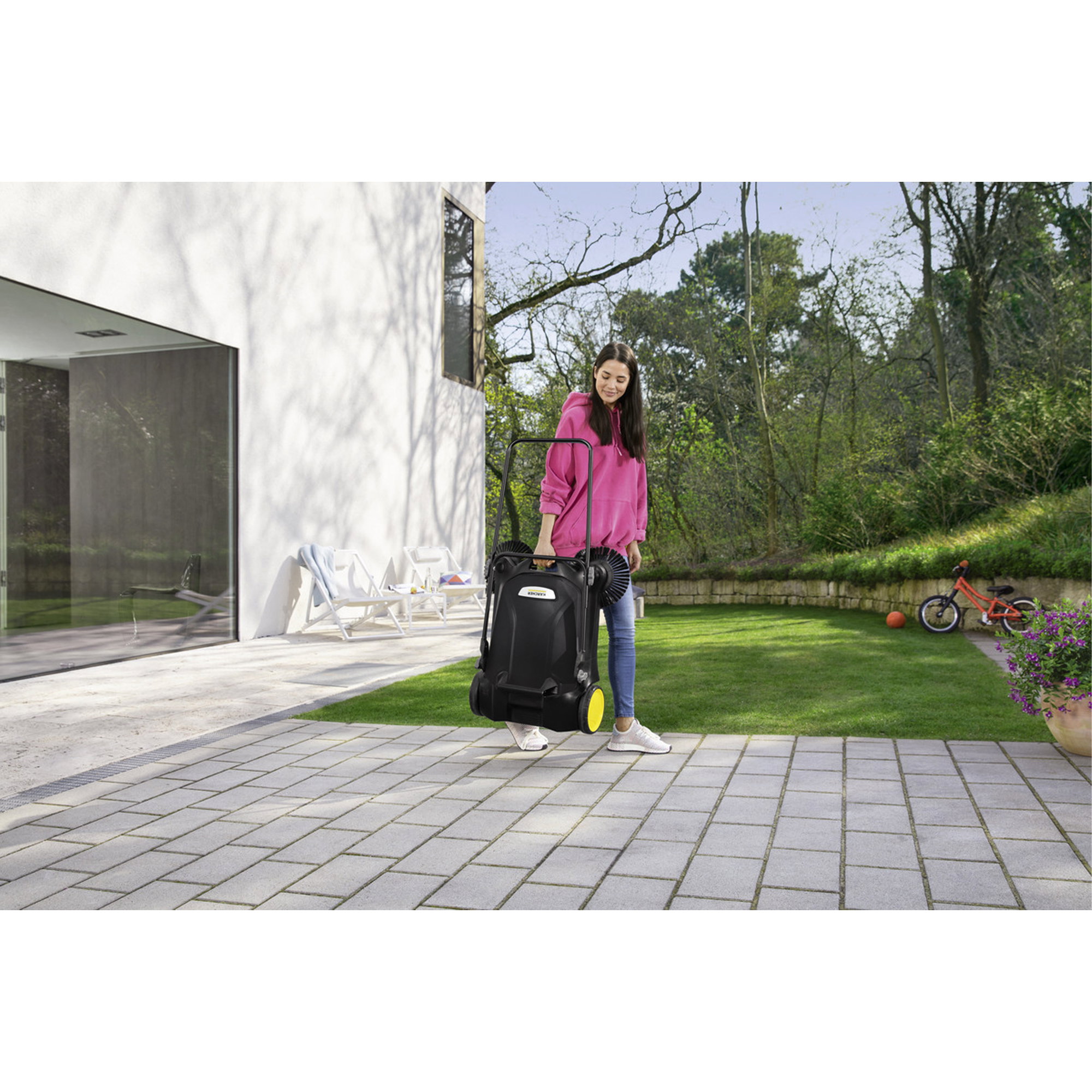 Hochdruckreiniger, Rollbarer Reiniger, Gelber Rad, Kompakt, Gartenpflege