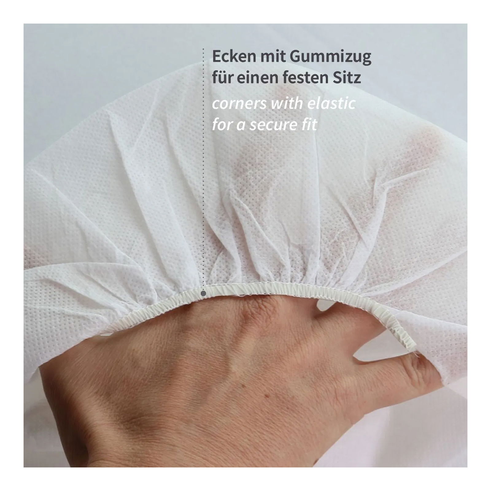 Mattress protector 240 x 150 cm polypropylene white