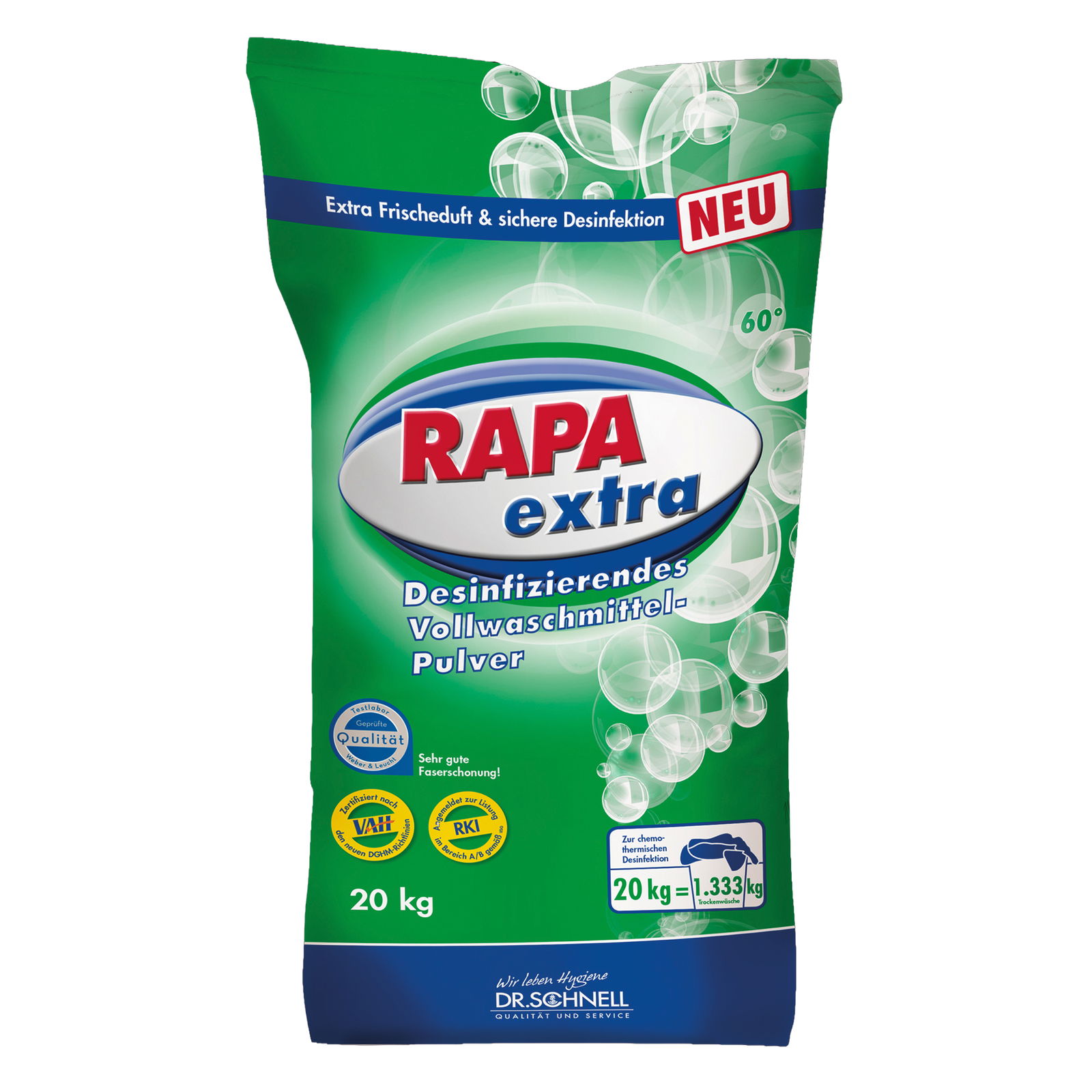 Lessive désinfectante en poudre tous textiles DR. SCHNELL RAPA EXTRA