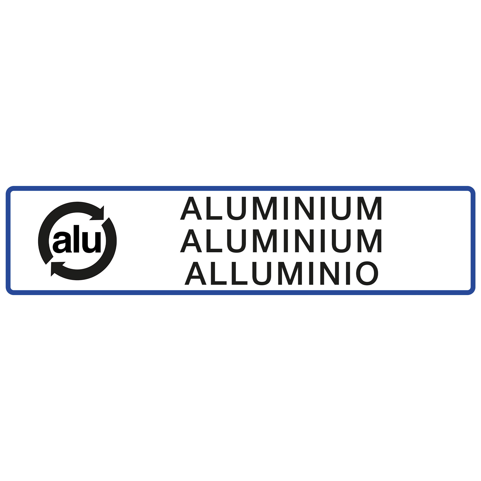 Container Recycling-Aufkleber | Aluminium