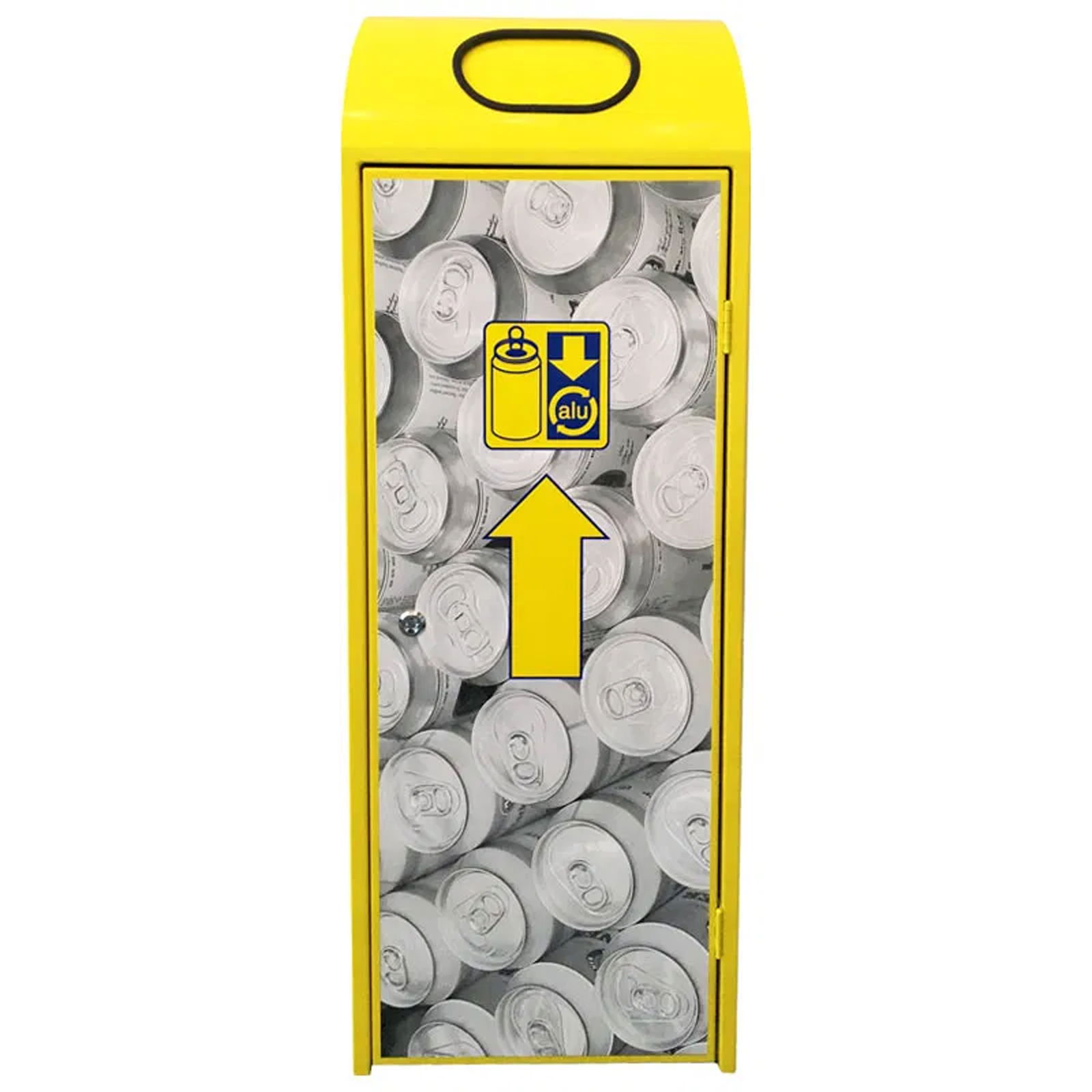 ALU collection container | made of metal | for 140 aluminum cans