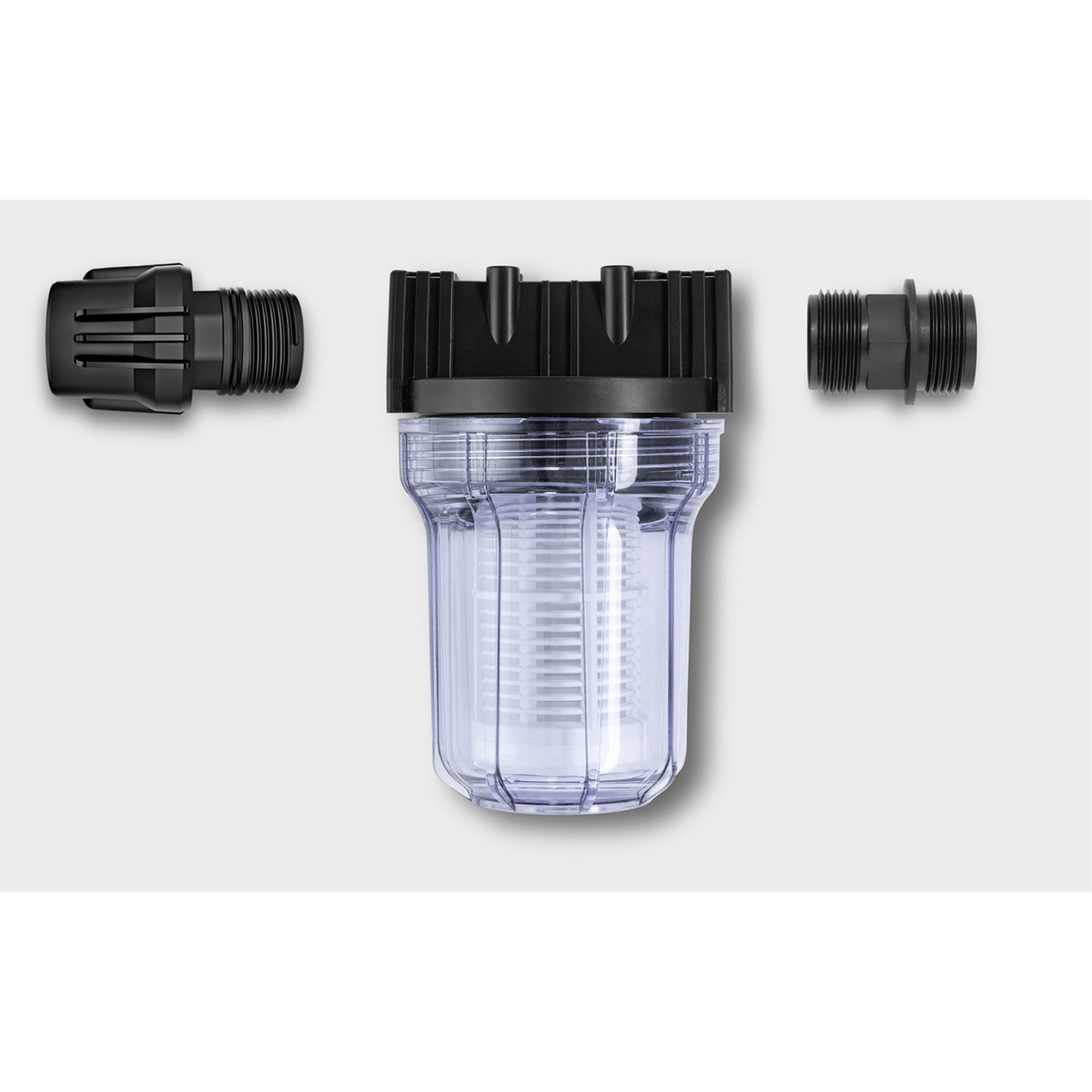 Wasserbehälter, Filterkartusche, Klar-transparent, Schwarz-Top, Adapterteile