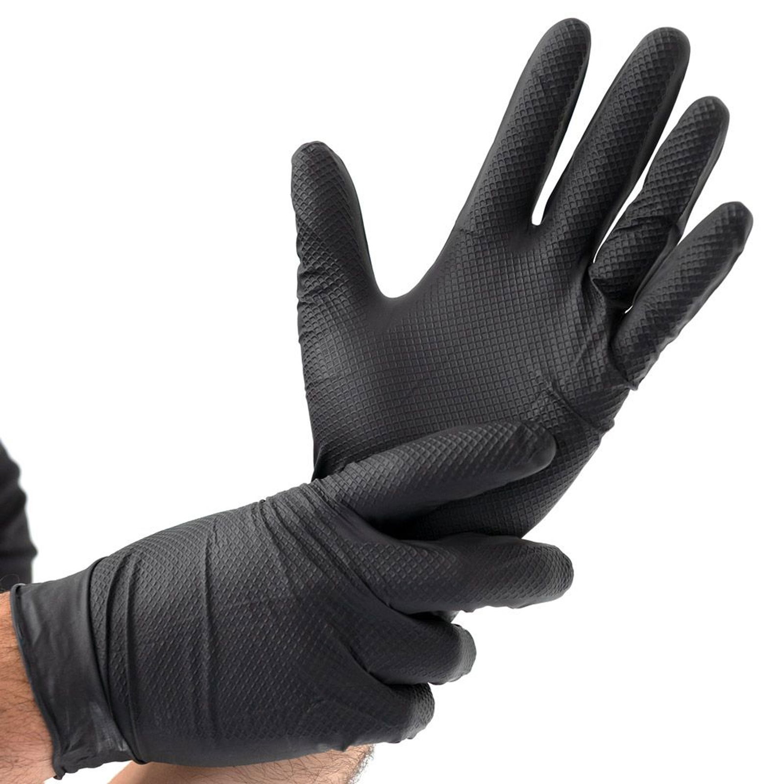Nitrile gloves black Power Grip powder-free