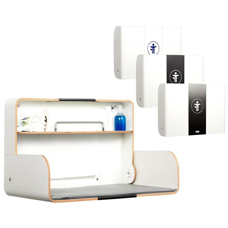 Wickeltisch Timkid Weiss Edelstahl Quer