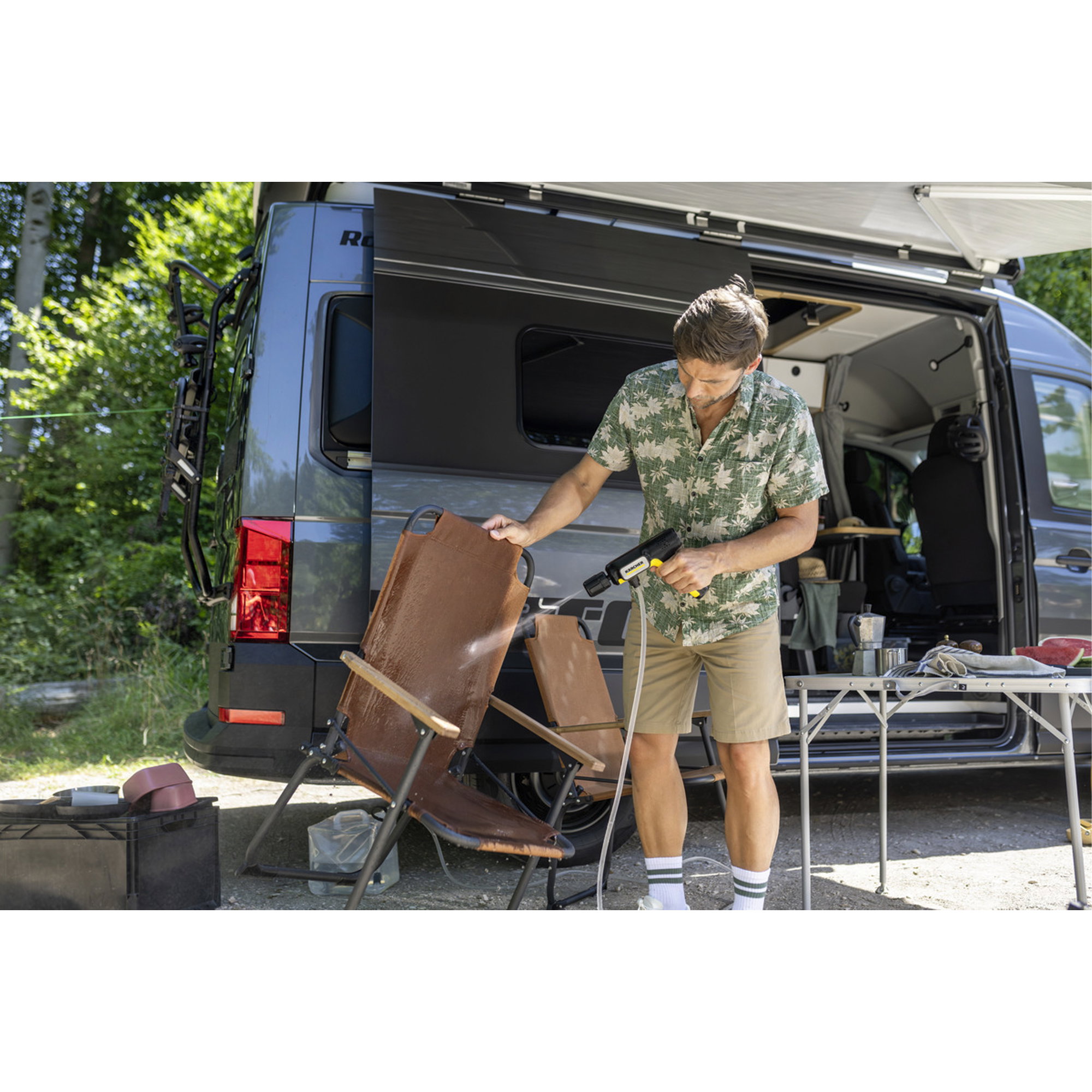 Camping, Van, Outdoor, Chair, Grill/BBQ