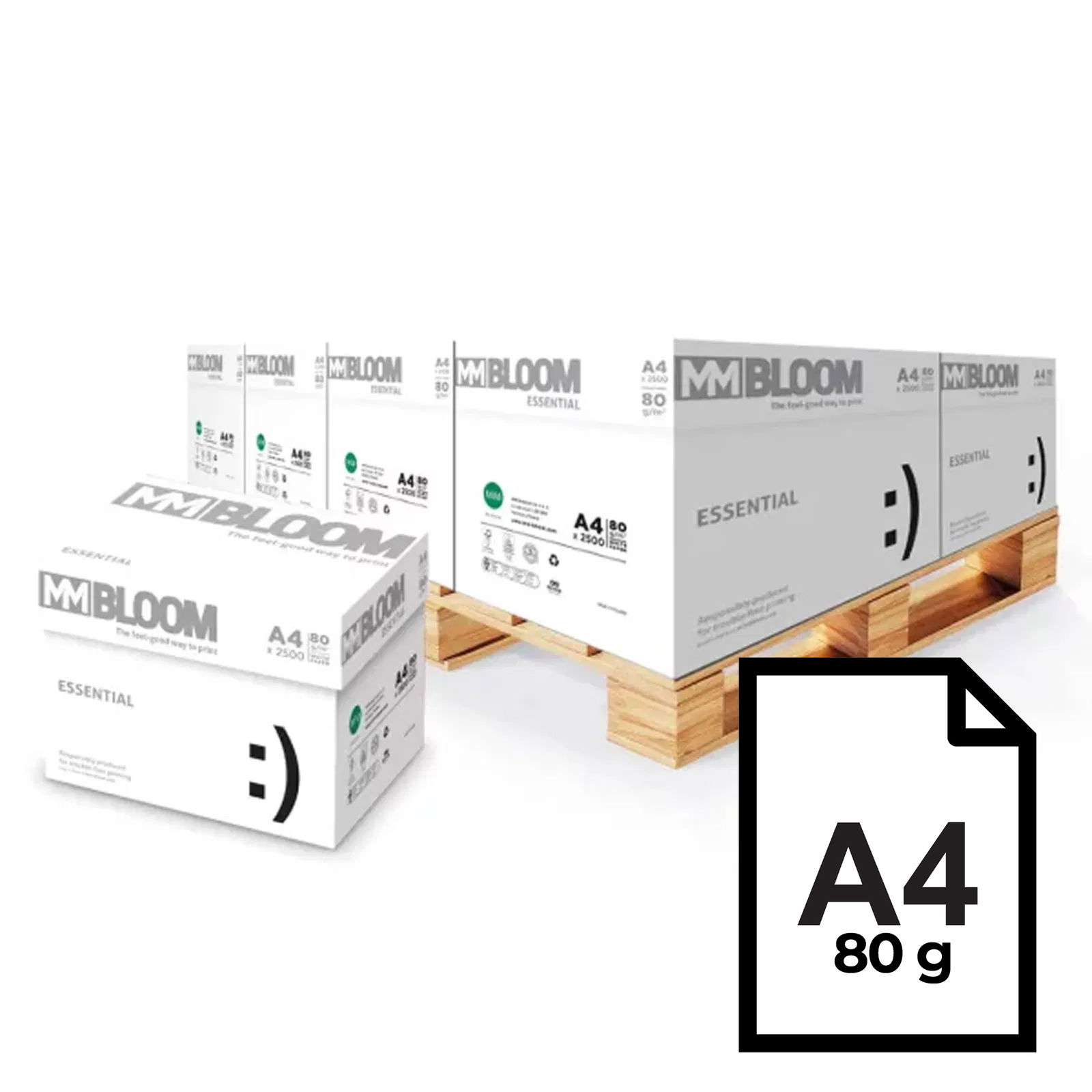 Copy paper MM Bloom Essential | A4 | 80 g | quarter pallet