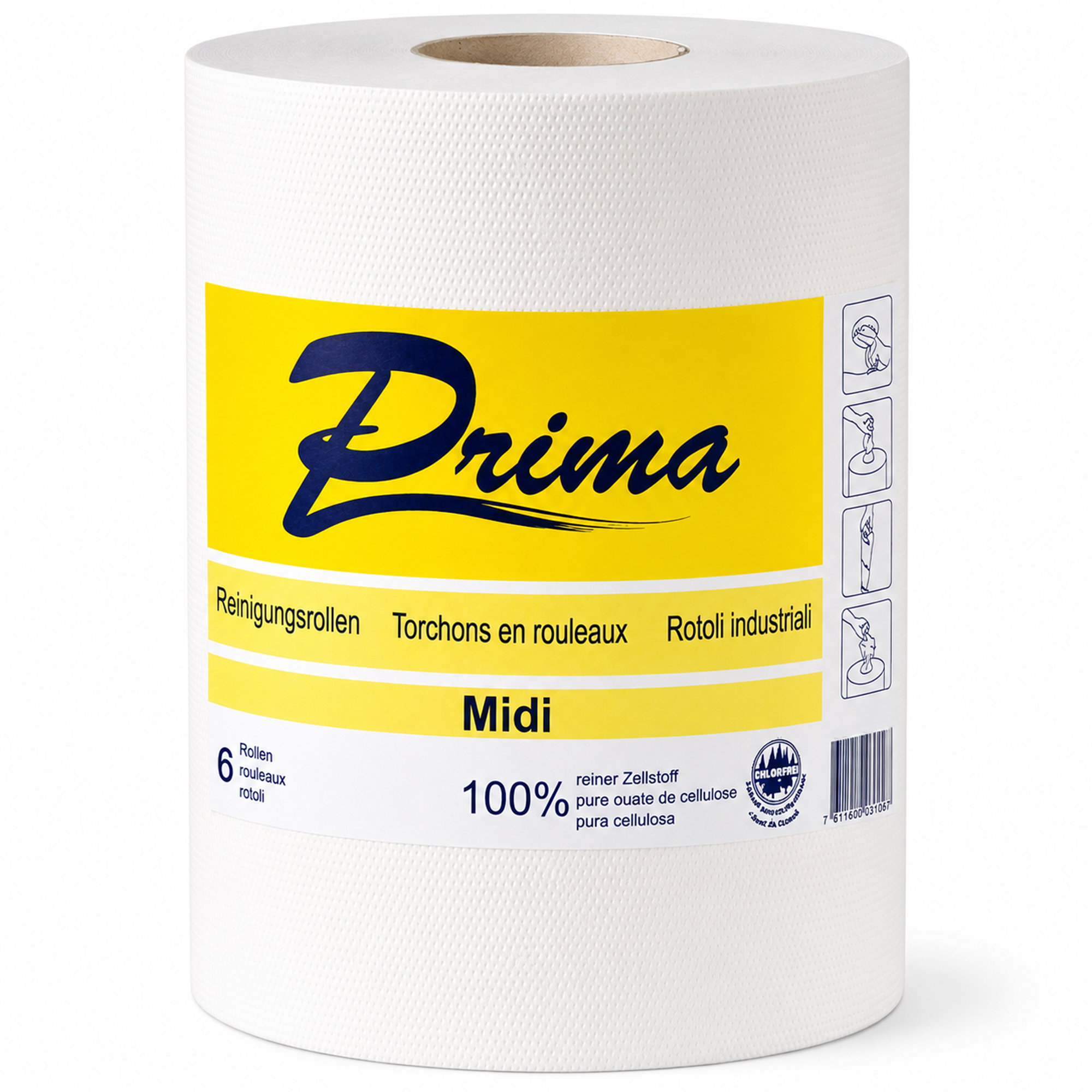 Küchenrolle, Papierrolle, Reinigungsrolle, Industriepapier, Zellulose
