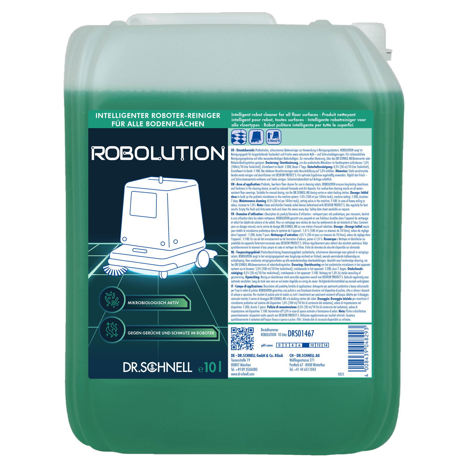 Dr. Schnell Robolution floor cleaner for cleaning robots 10 litres