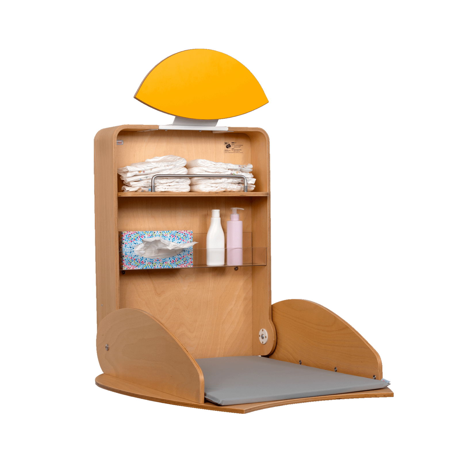 timkid TOW6001 OWO2.0 Wickeltisch Holz gelb offen