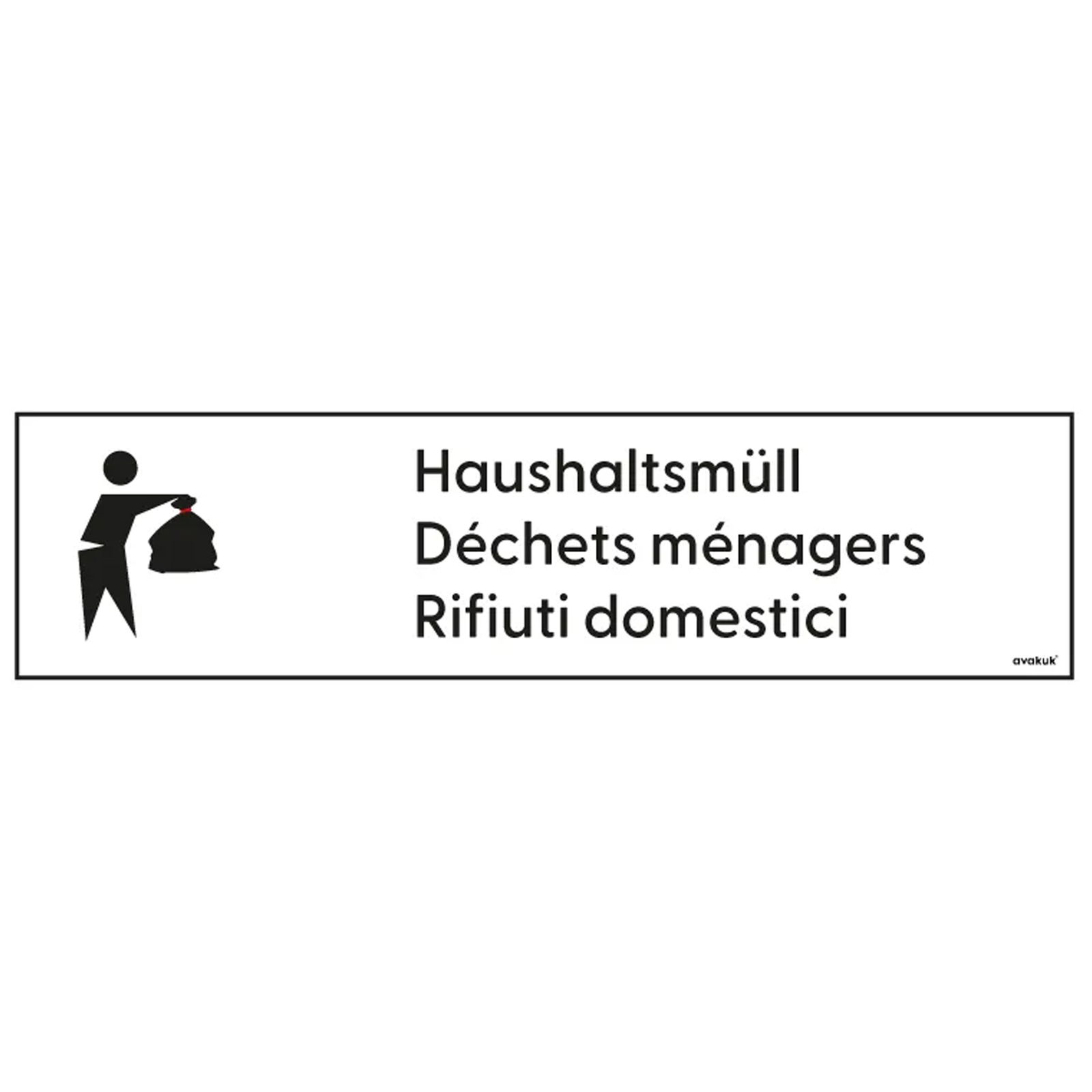 Container recycling sticker | Household waste