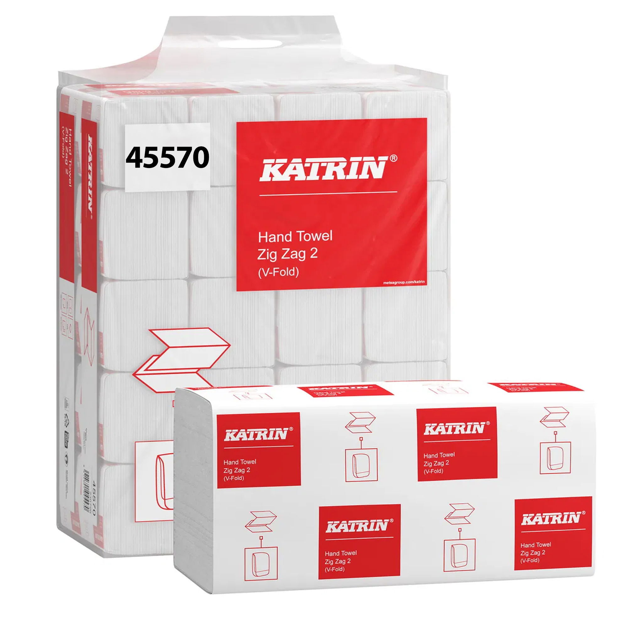 Papierhandtücher | V-Falz | 2-lagig | Zellstoff | Katrin