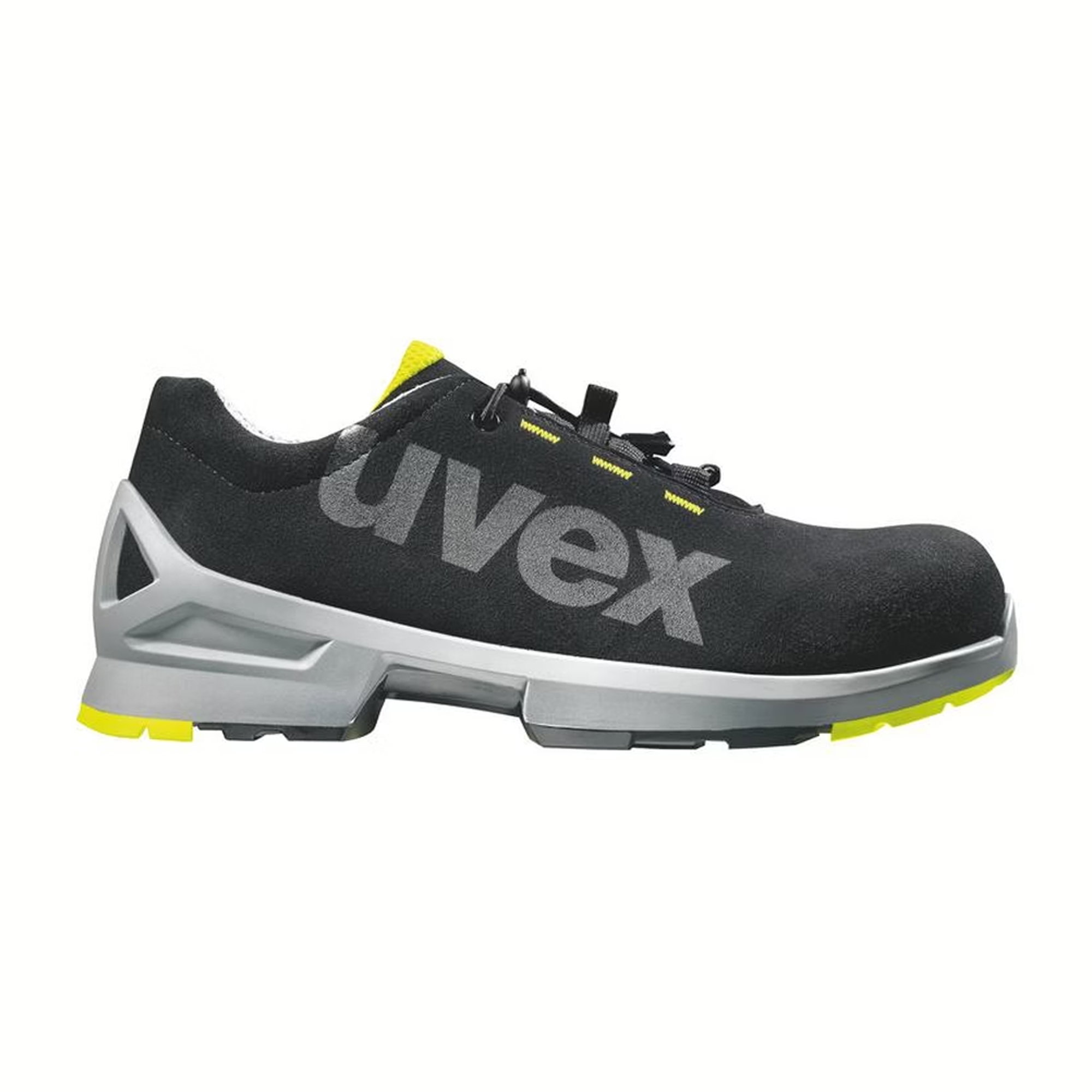 Sneaker, Trailshoe, Schwarz, Mesh-Obermaterial, Gelb Akzente