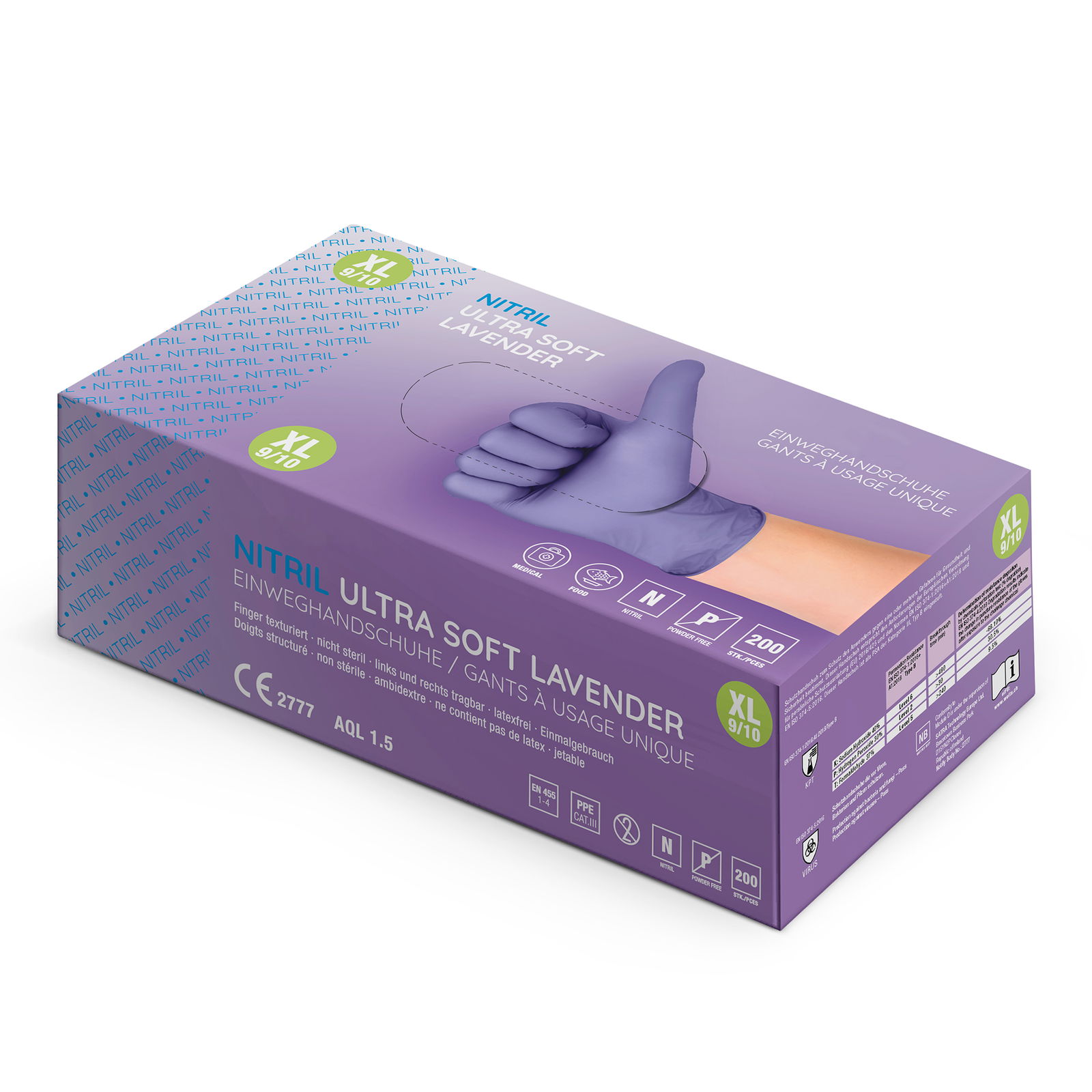 Nitril Einweghandschuhe Ultra Soft lavendelfarbig