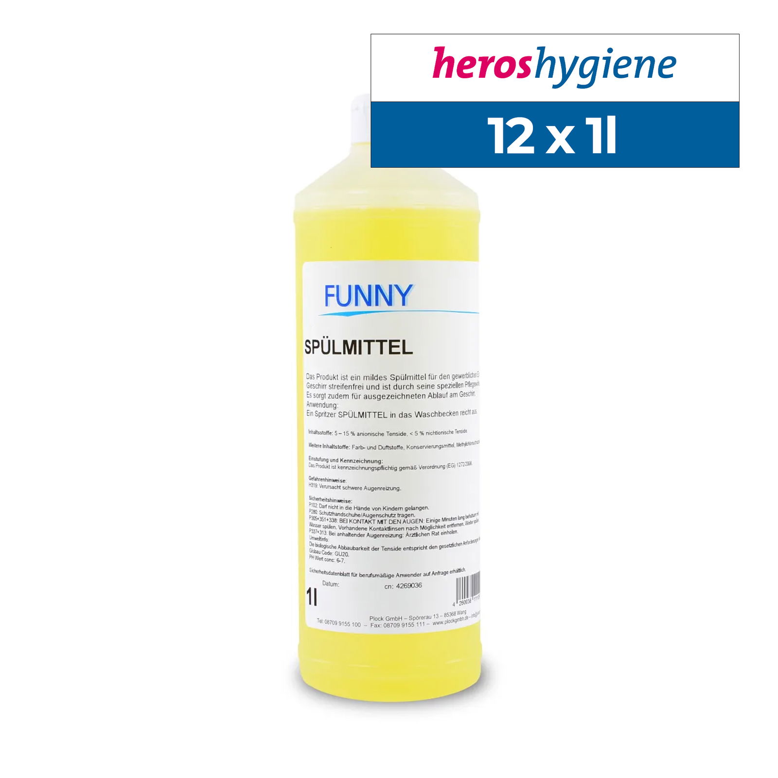 Funny AG-461 Spülmittel 12x 1 Liter Flaschen