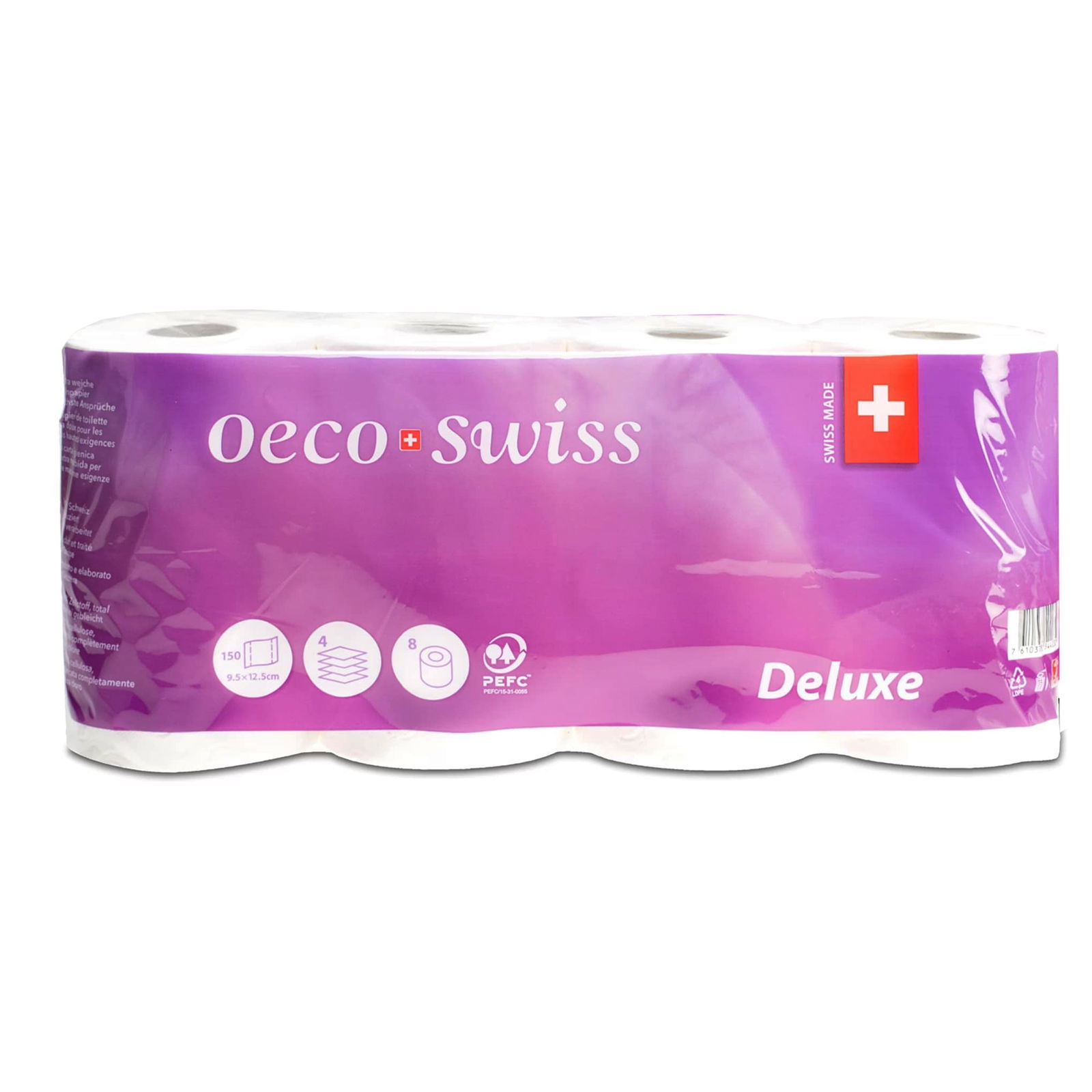 Oeco Swiss carta igienica Deluxe 4 veli 150 strappi