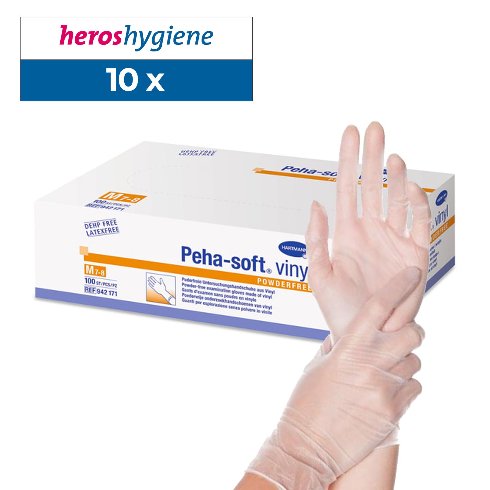 Hartmann Peha-soft Vinyl Einweghandschuhe transparent