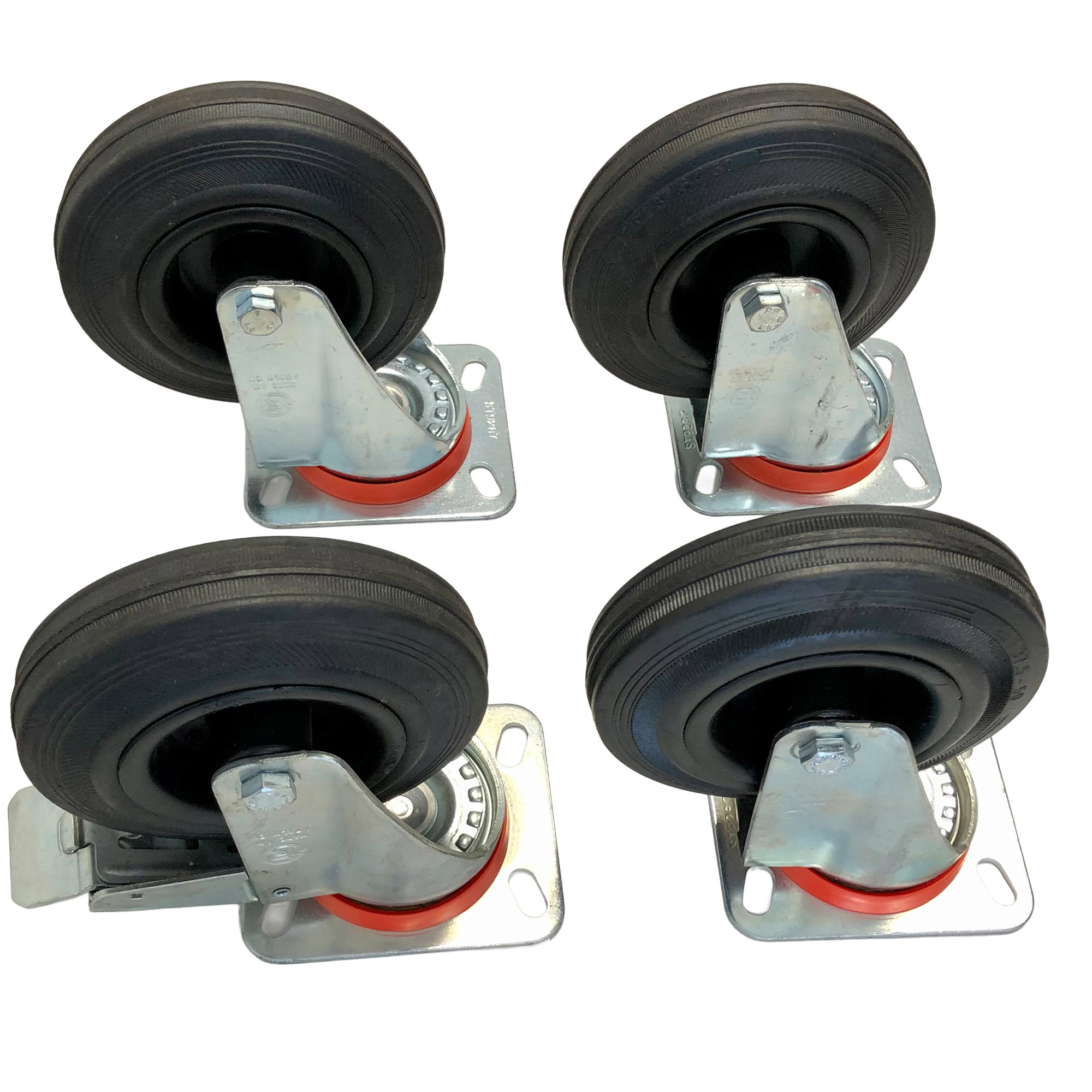 Lenkrollen komplett | 125 mm | mit Bremse | Vercon