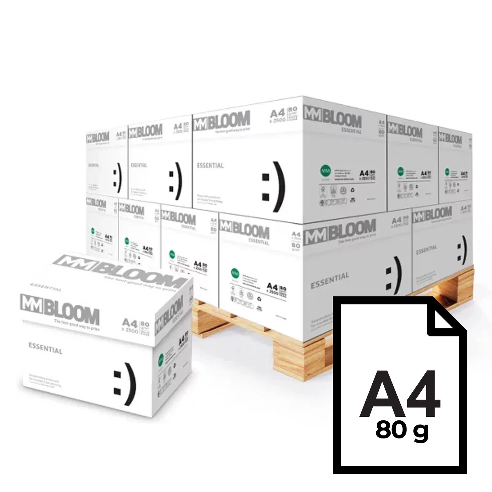 Copy paper MM Bloom Essential | A4 | 80 g | half pallet