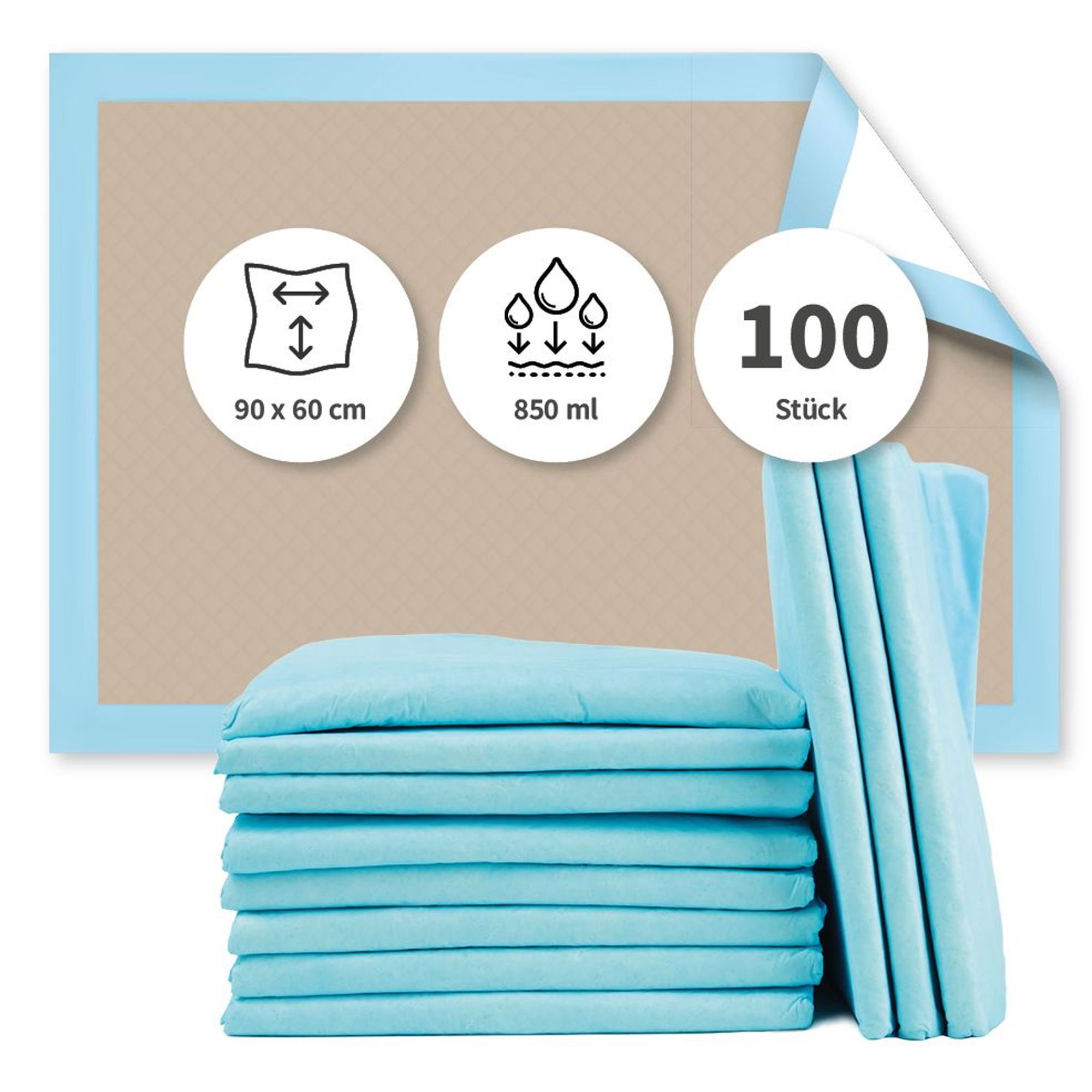 Alèses d'incontinence | 90 x 60 cm | Jetables | 12 couches