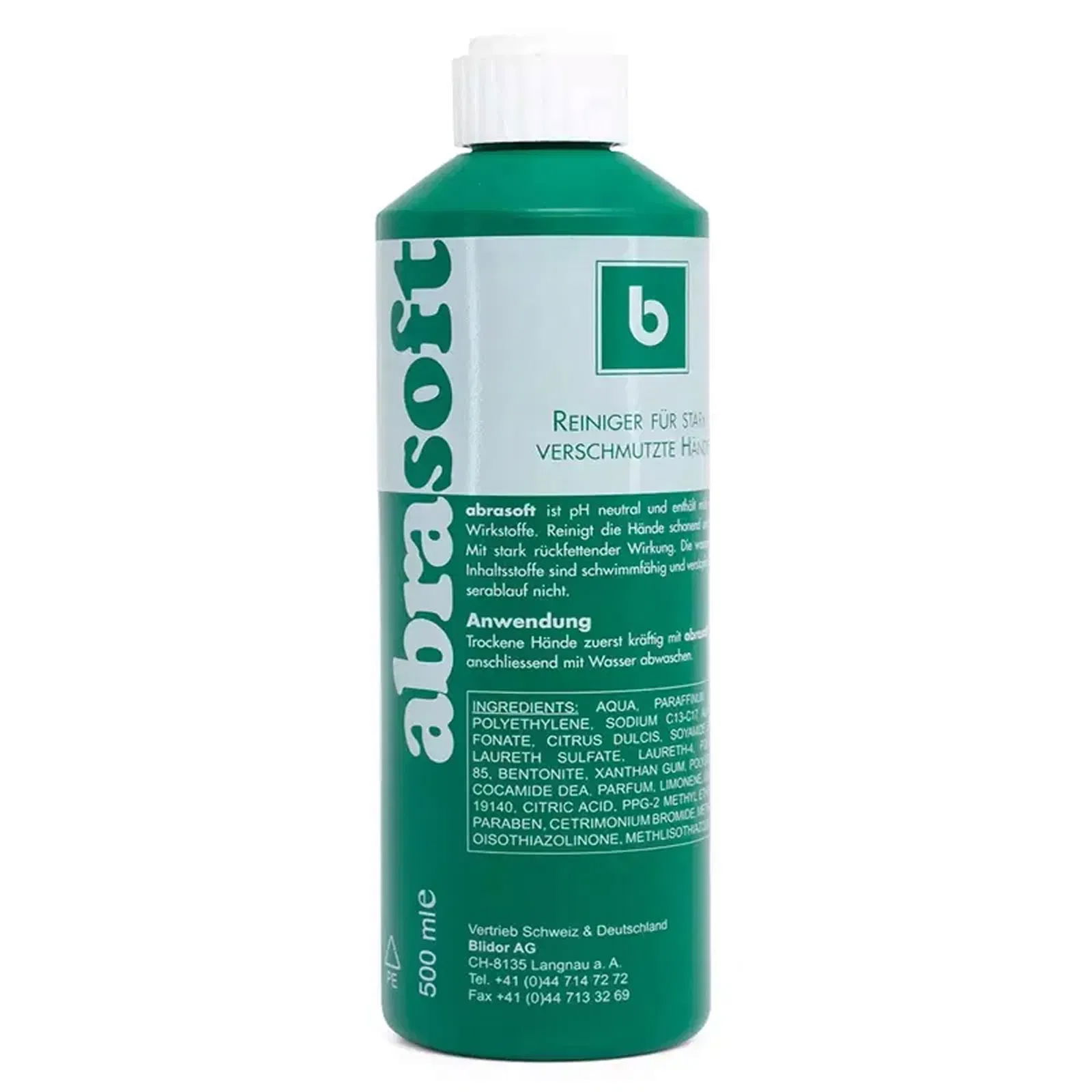 Pâte lavante pour les mains Abrasoft, flacon de 500 ml