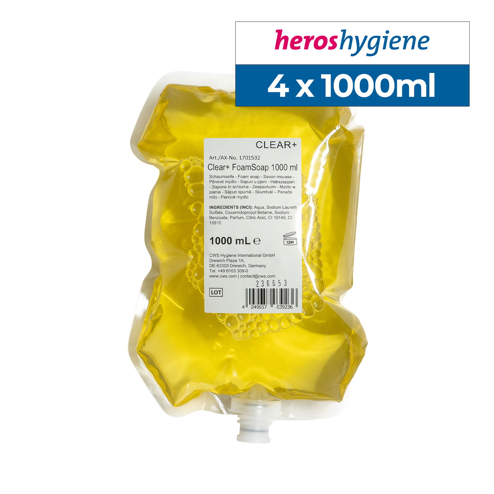 Clear+ 1701532 Schaumseife Zitrus 1000ml