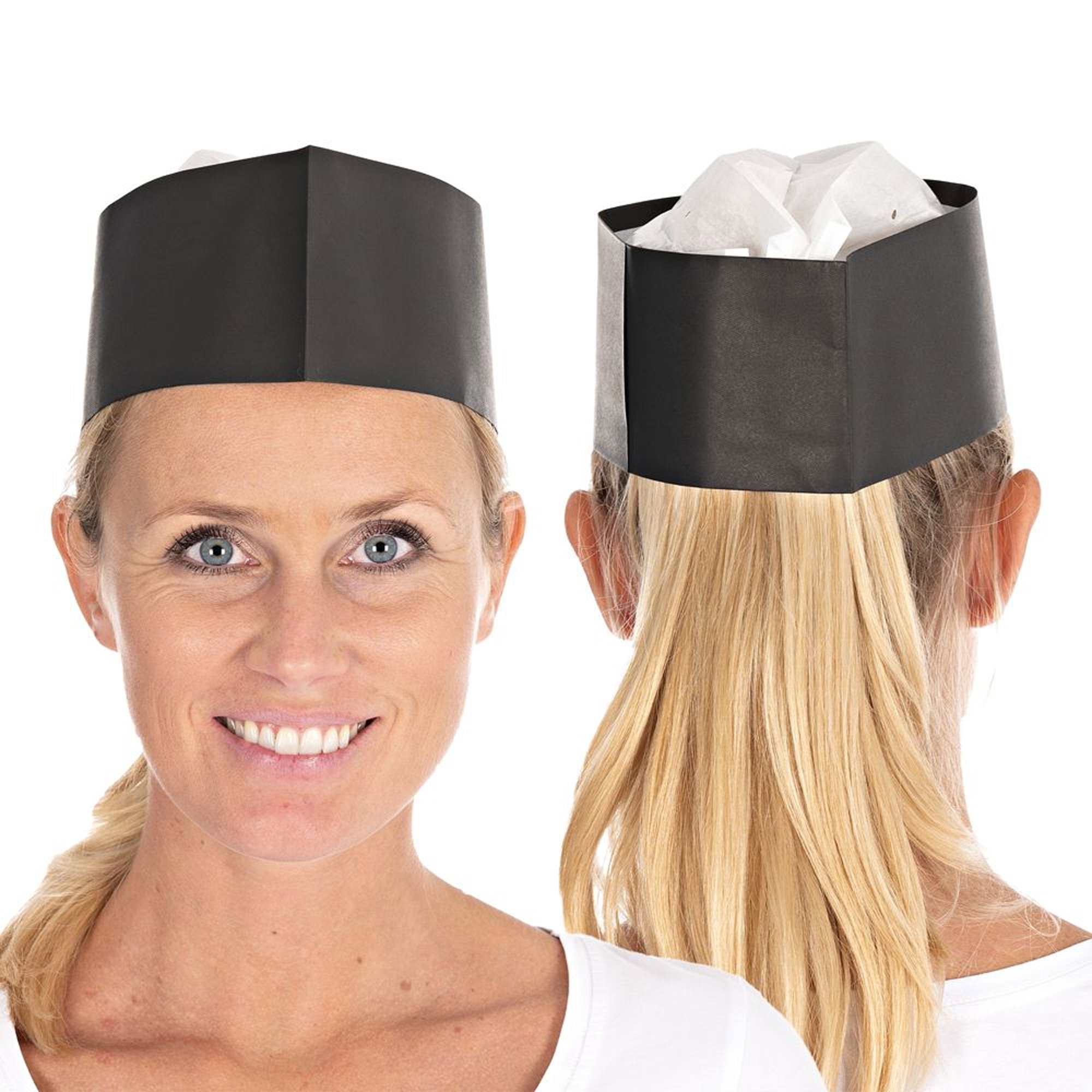 Schiffchen Mütze | Modell Service Black | Papier geprägt
