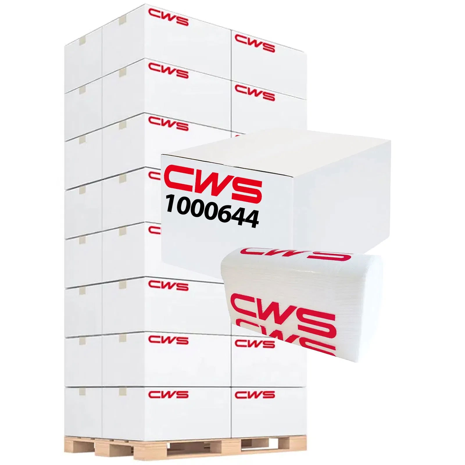 Palette essuie-mains pliés en V 2 plis cellulose CWS 1000644